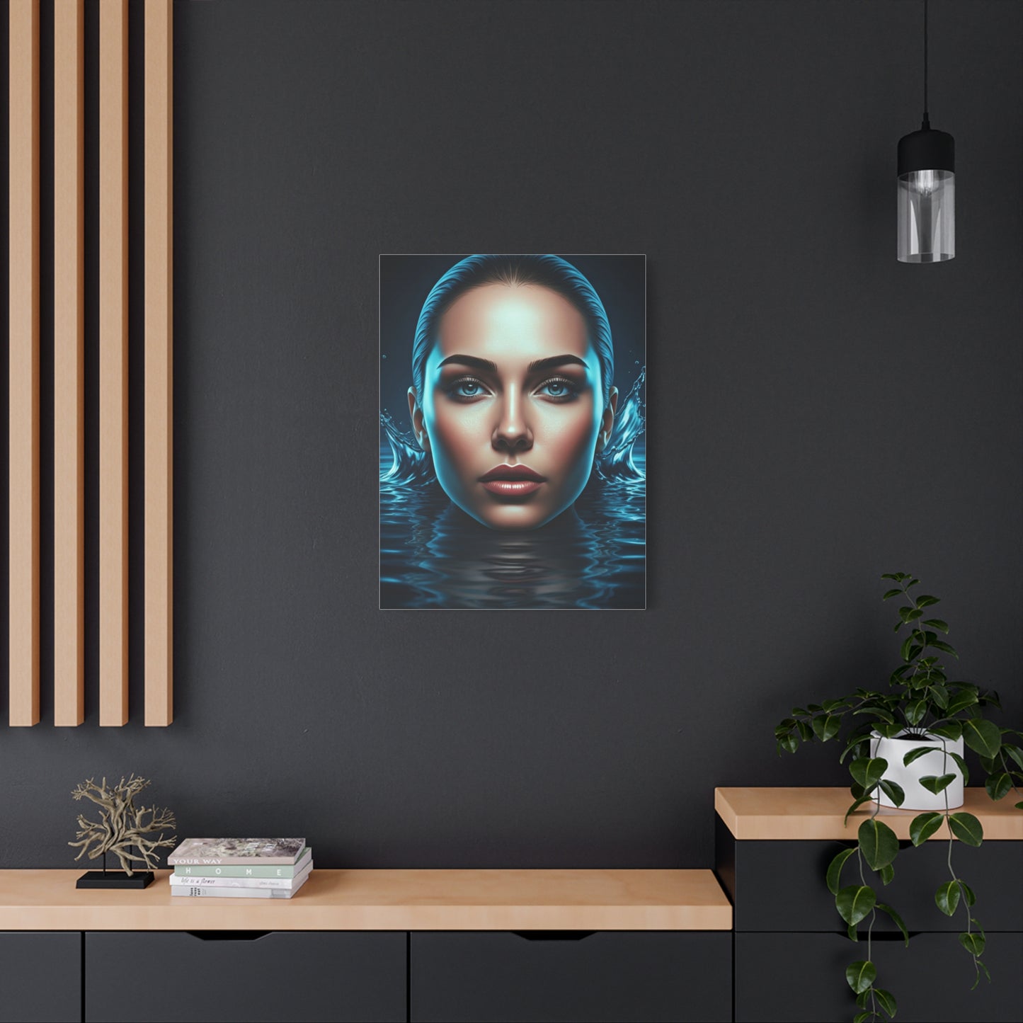 Emerging Blue Reflection Portrait Wall Art & Canvas Prints