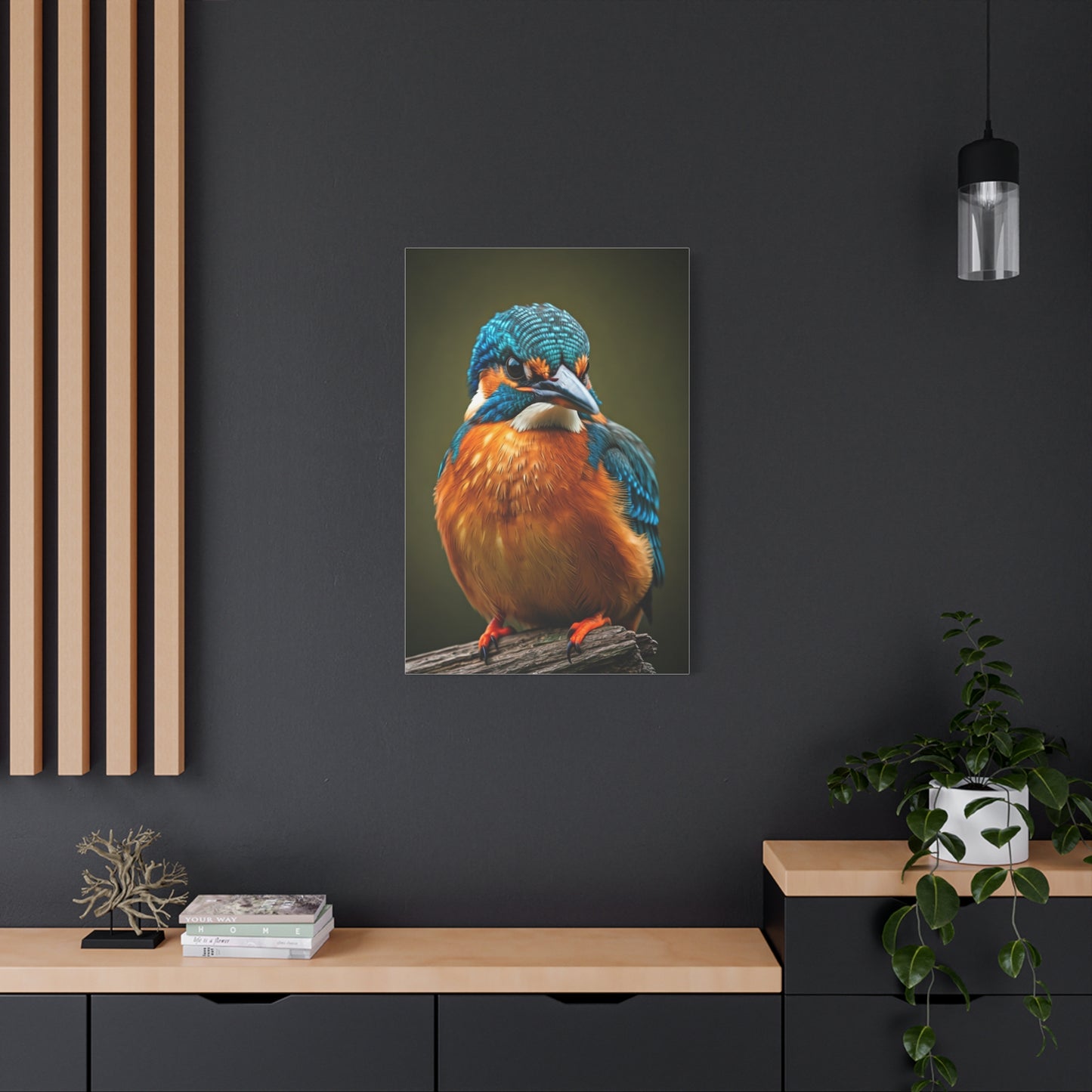 Tender Kingfisher Moment Wall Art & Canvas Prints
