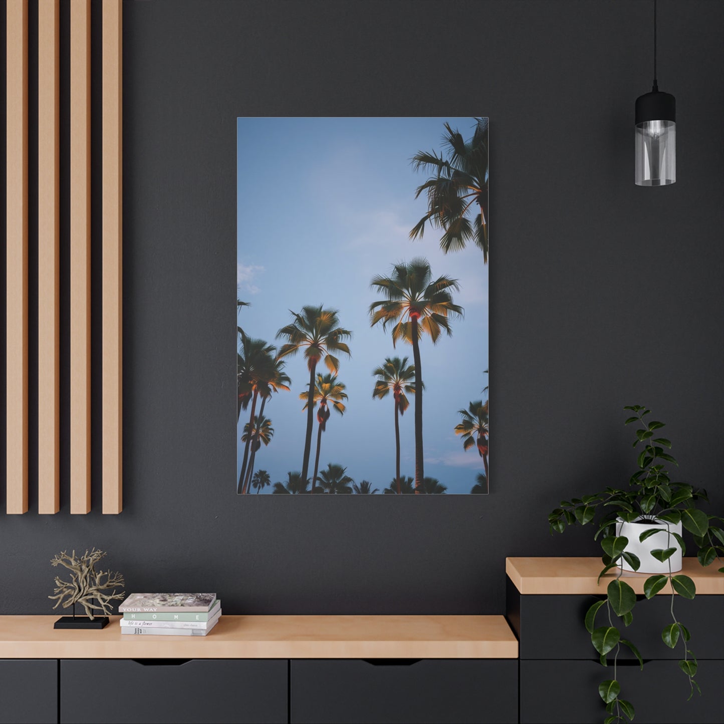 Elysian Palms Portrait Wall Art & Canvas Print
