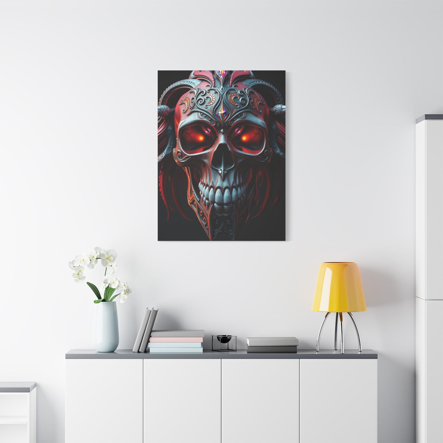 Supreme 3D Trippy Skull Art By Ali Gulec Art Collection Wall Art & Canvas Print