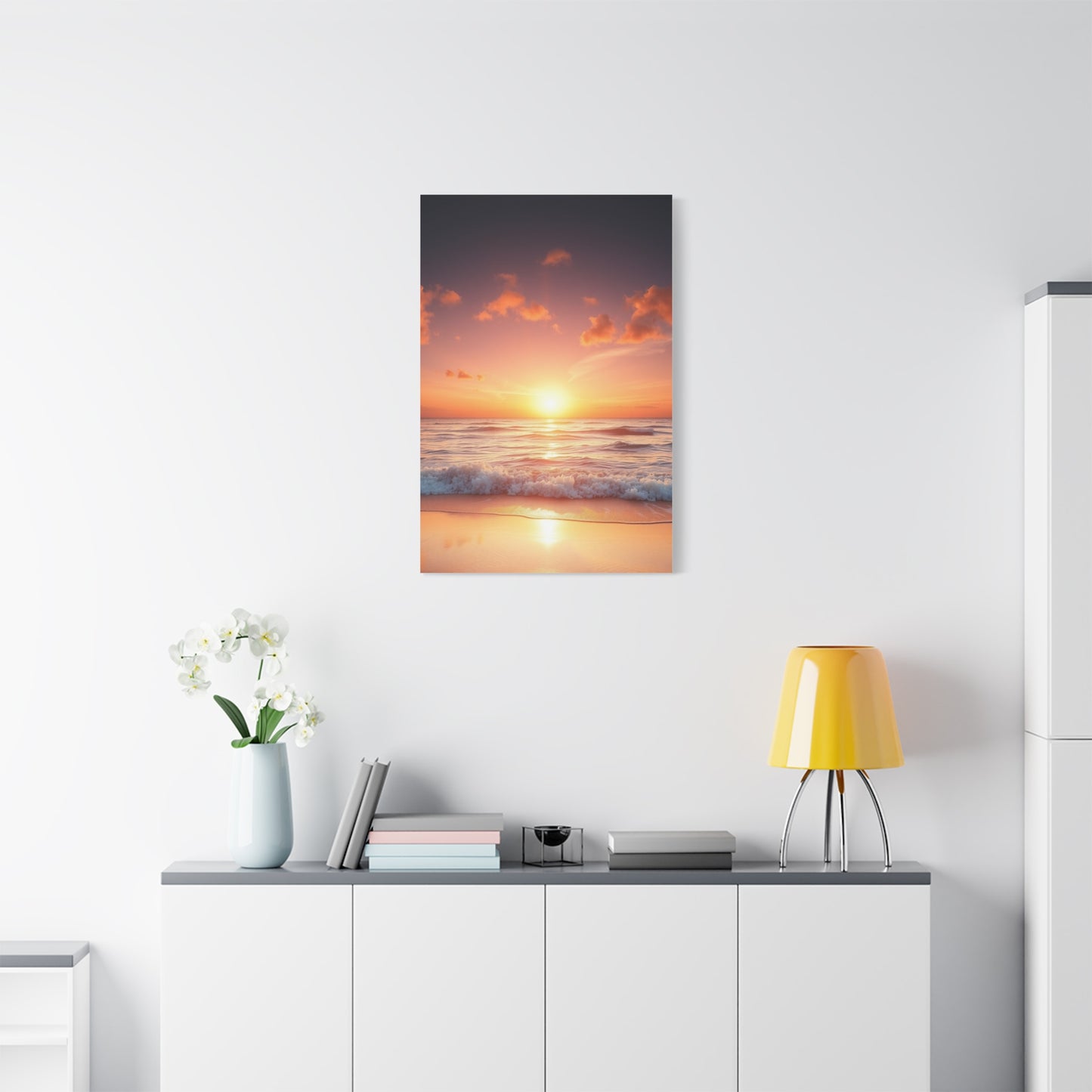 Vision Beach Sunrise and Sunset Art Art Wall Art & Canvas Print