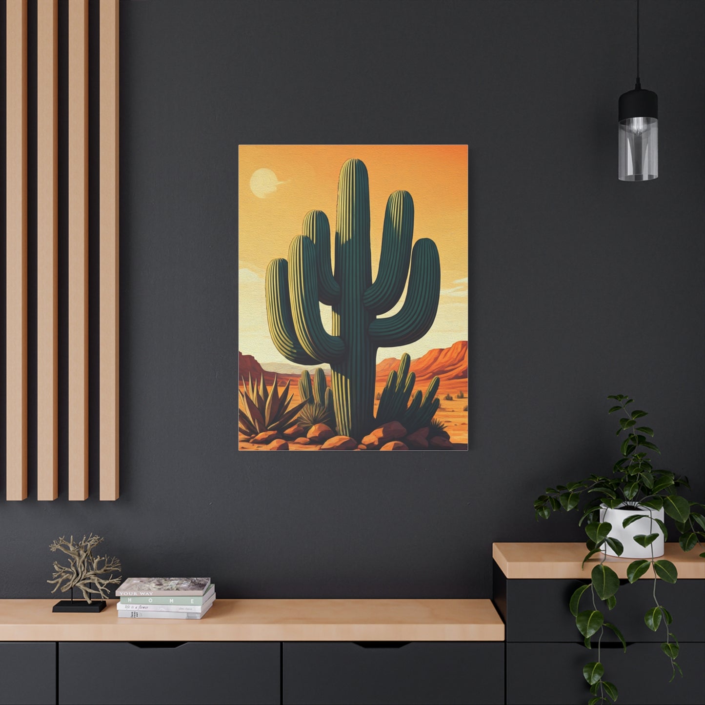 Sunlit Sonoran Saguaro Landscape Wall Art & Canvas Prints