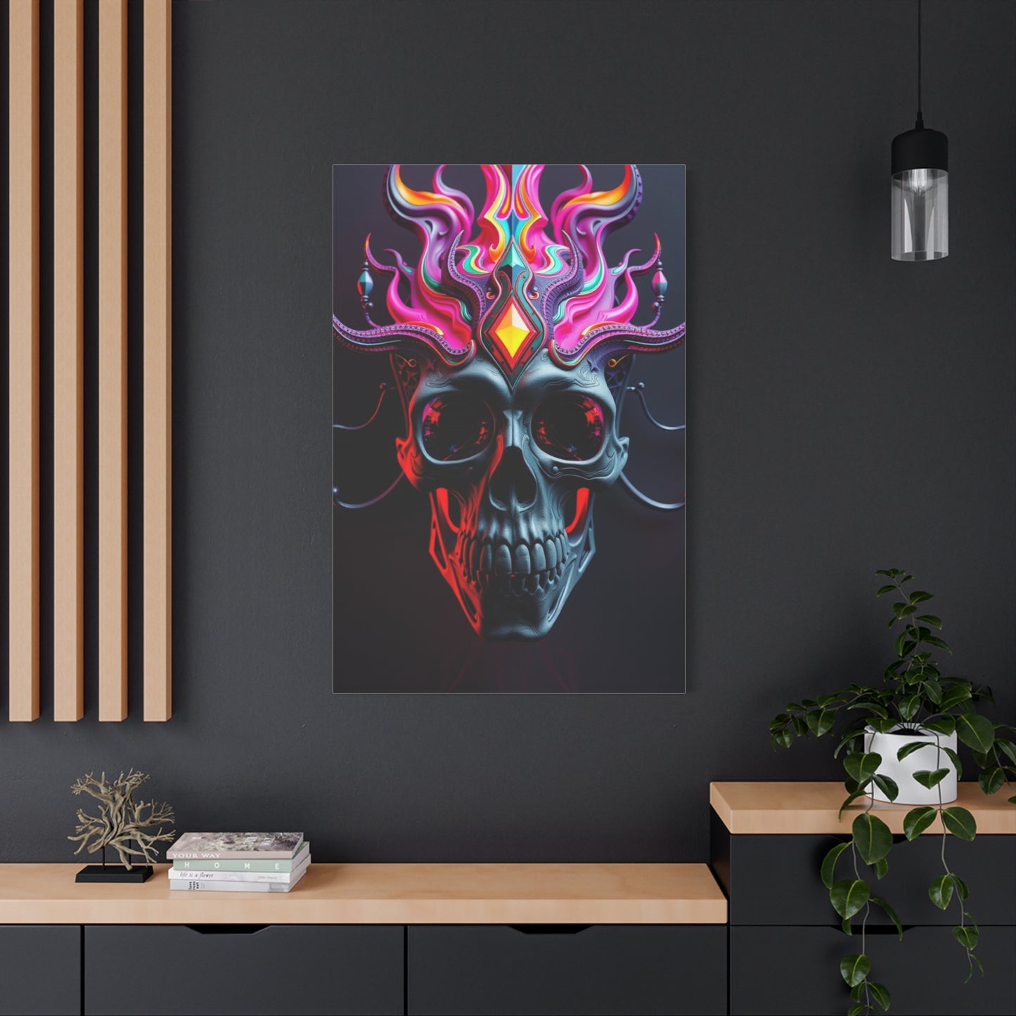 3D Trippy Skull Art By Ali Gulec Art Refined Canvas Wall Art & Canvas Print