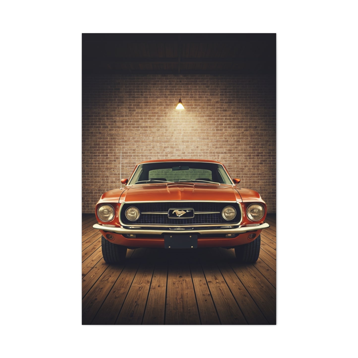 Ford Mustang 1969 Vintage Garage Wall Art & Canvas Prints