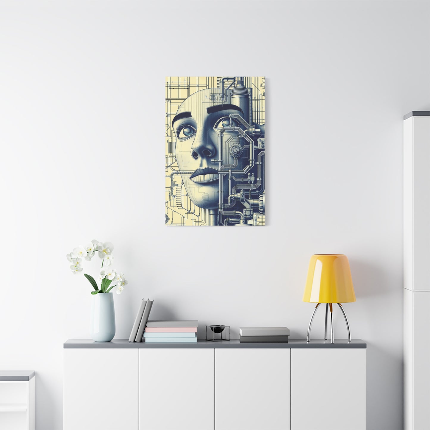 Engineering & Machinery Blueprints Art Luxury Canvas Wall Art & Canvas Print