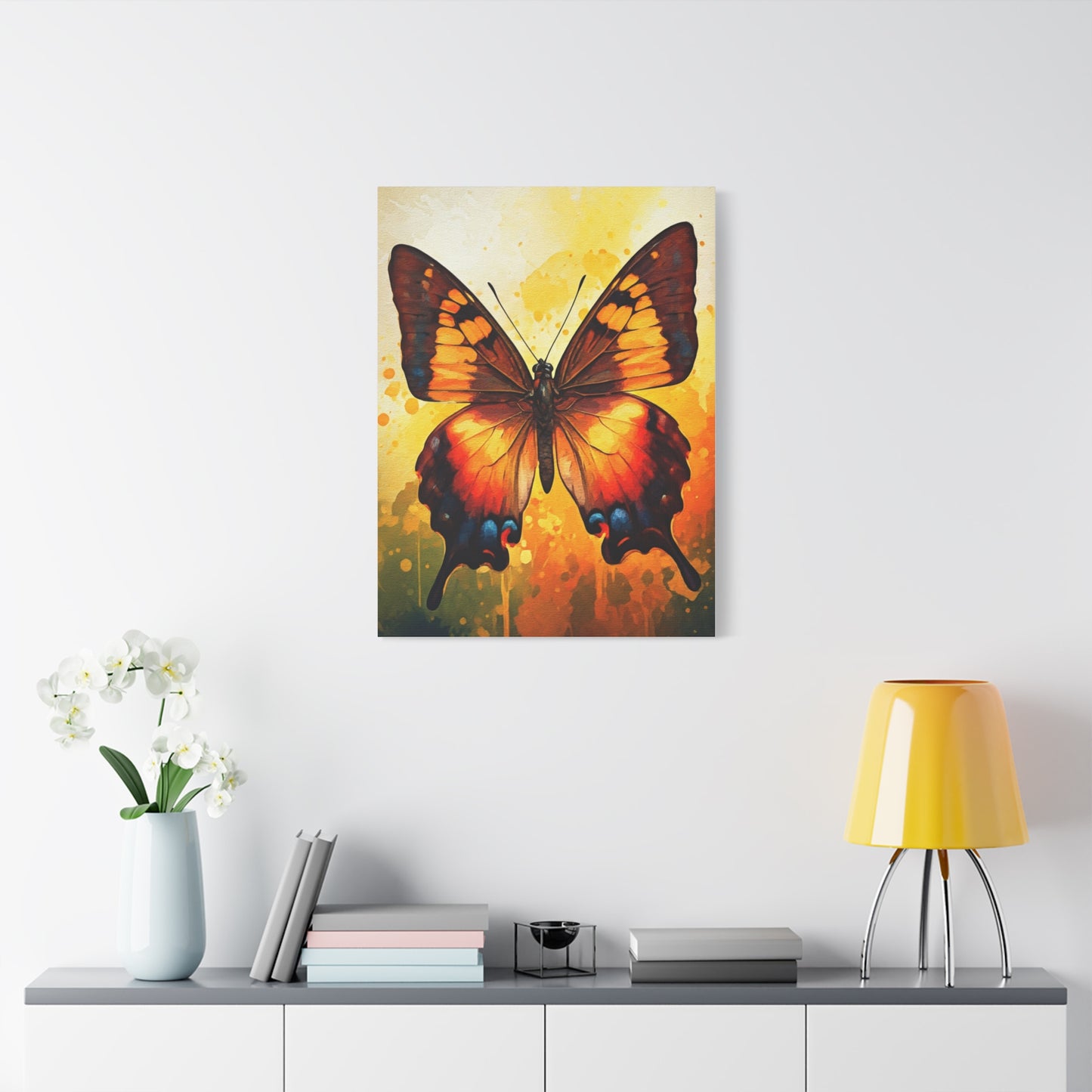 Watercolor Splash Butterfly Wall Art & Canvas Prints