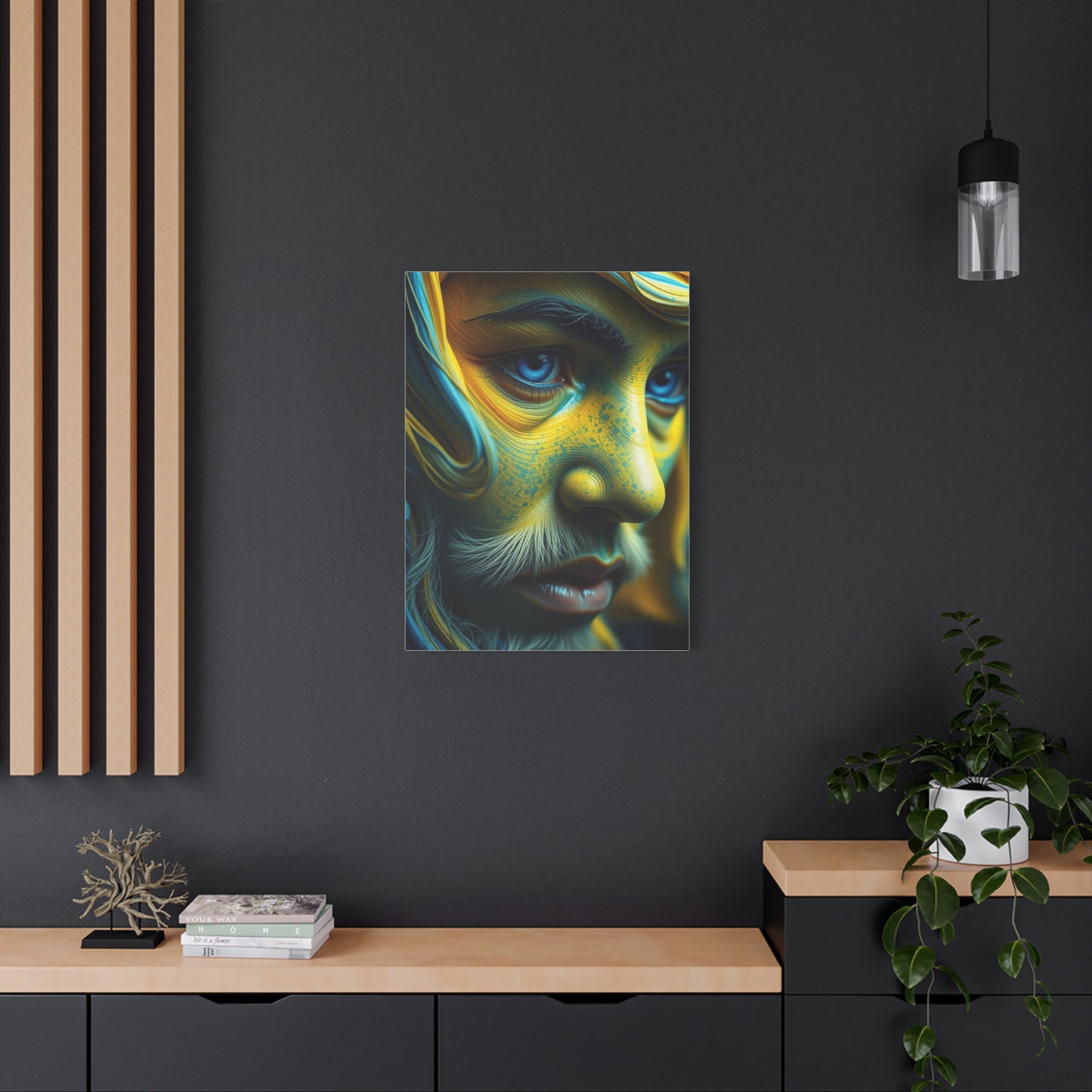 Vision Blue & Yellow Art Art Wall Art & Canvas Print