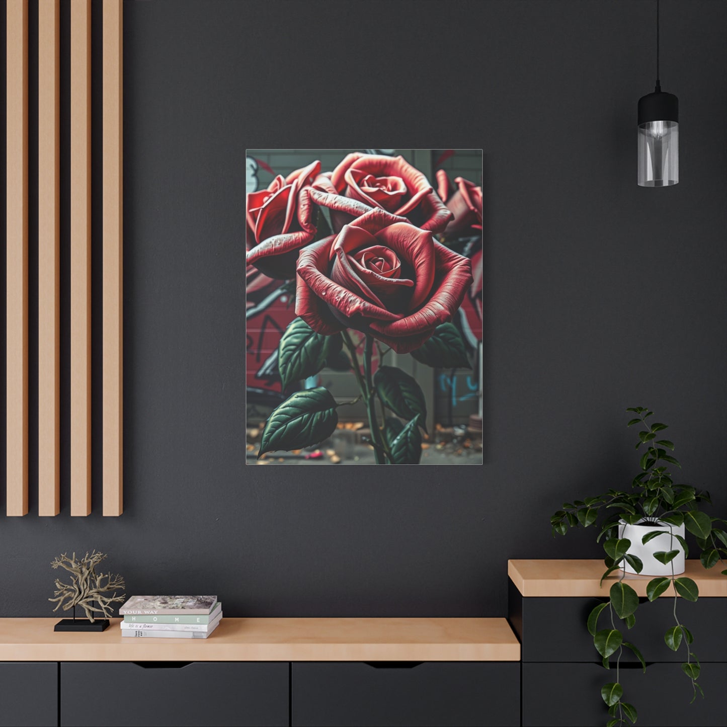 Renaissance Bloom Graffiti Wall Art & Canvas Print