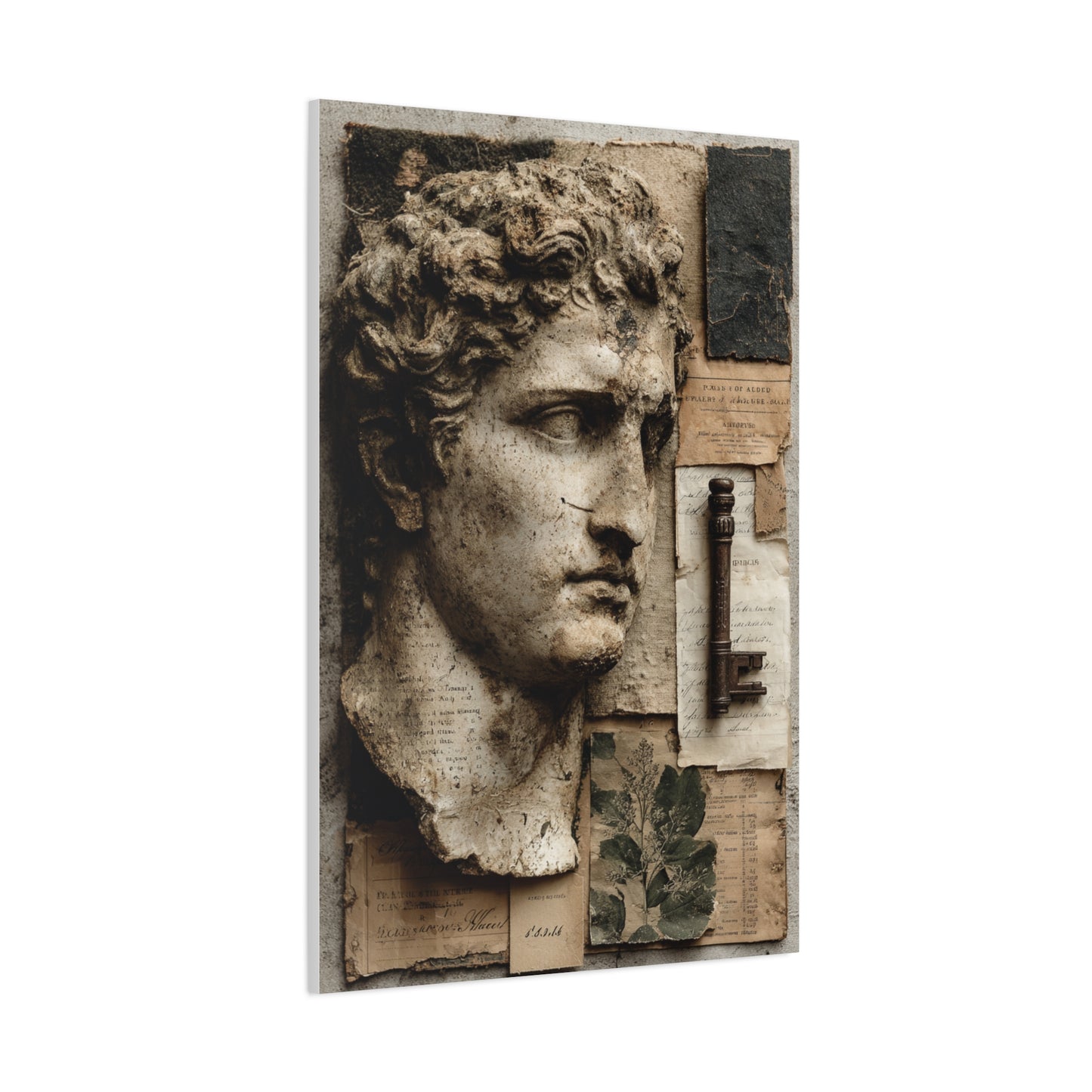 Antique Classical Bust Collage Wall Art & Canvas Print