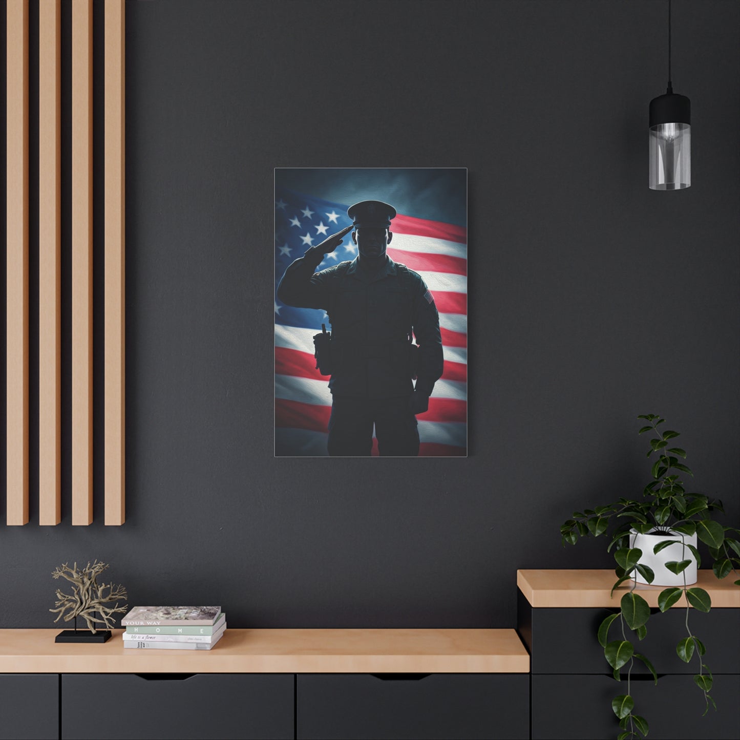 Saluting Soldier American Pride Wall Art & Canvas Prints