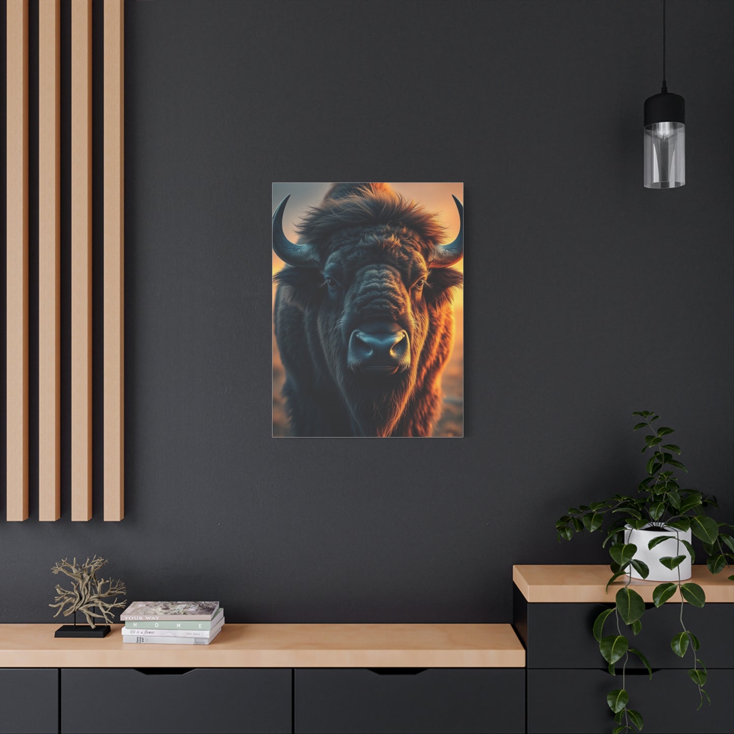 Bison Majesty Mural Wall Art & Canvas Print