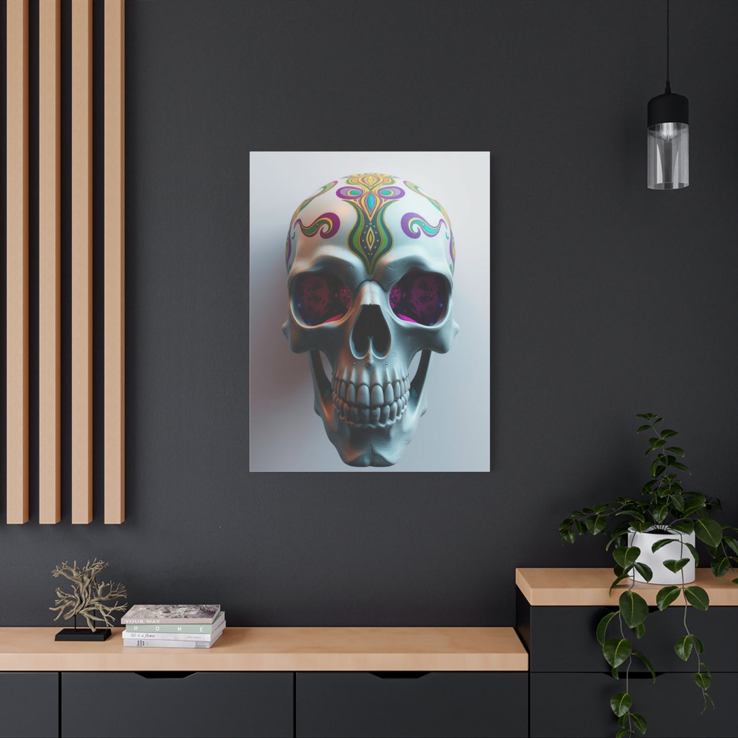 3D Trippy Skull Art By Ali Gulec Art Artisan Canvas Wall Art & Canvas Print