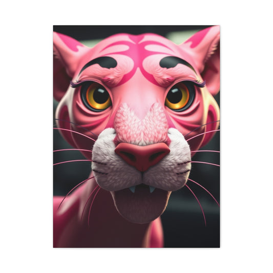 Cerise Feline Splendor Wall Art & Canvas Print