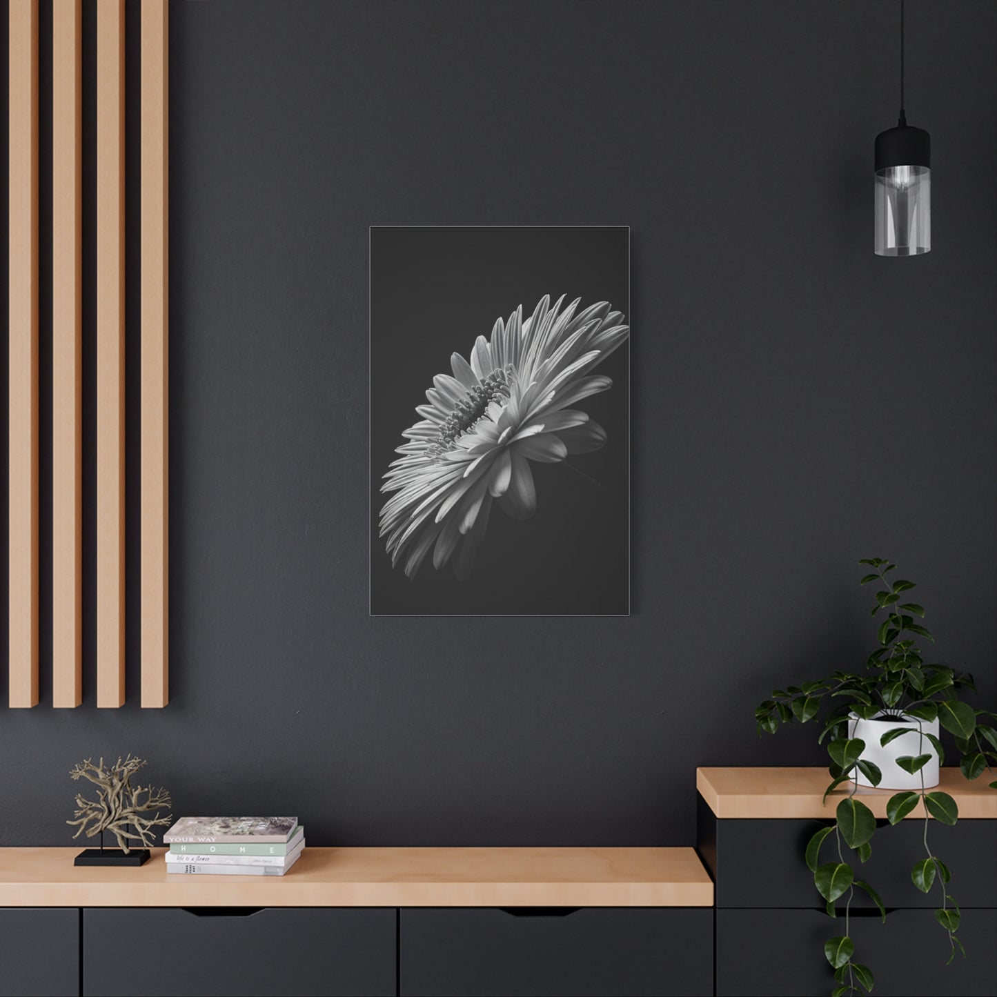 Angled Bloom with Bud Detail Wall Art & Canvas Prints