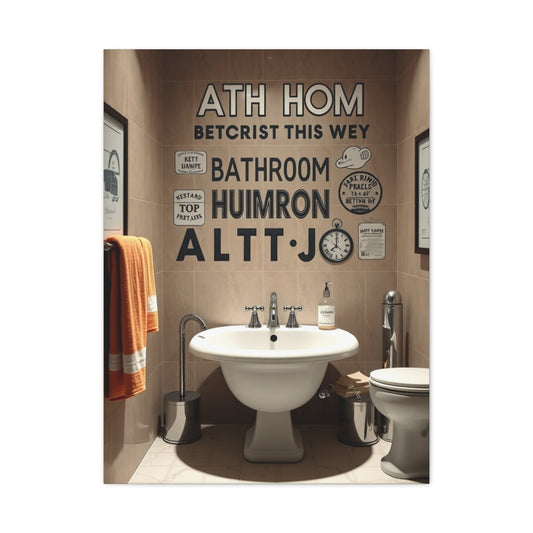 Supreme Bathroom Humor Art Collection Wall Art & Canvas Print