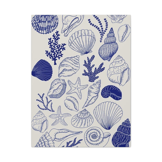 Purple Sea Shell Shape Poster Wall Art & Canvas Prints