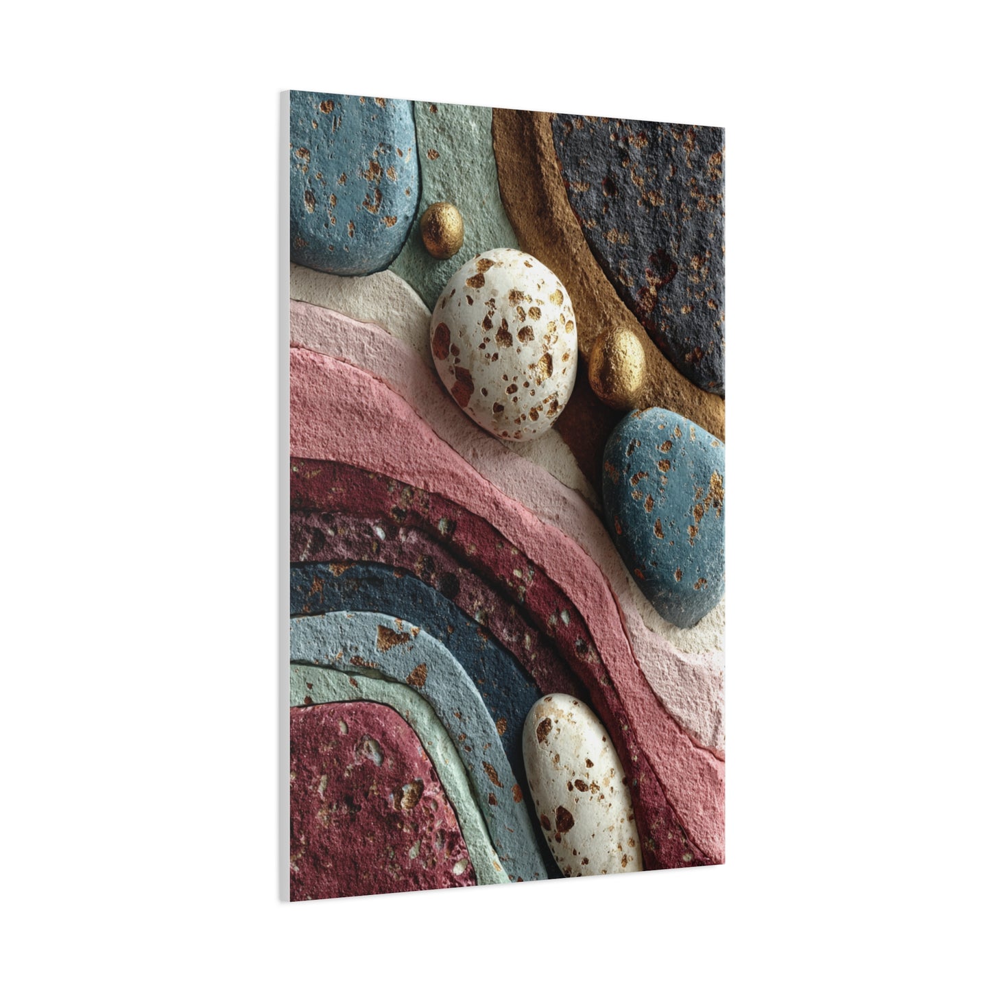 Layered Mineral Stone Abstract Wall Art & Canvas Print