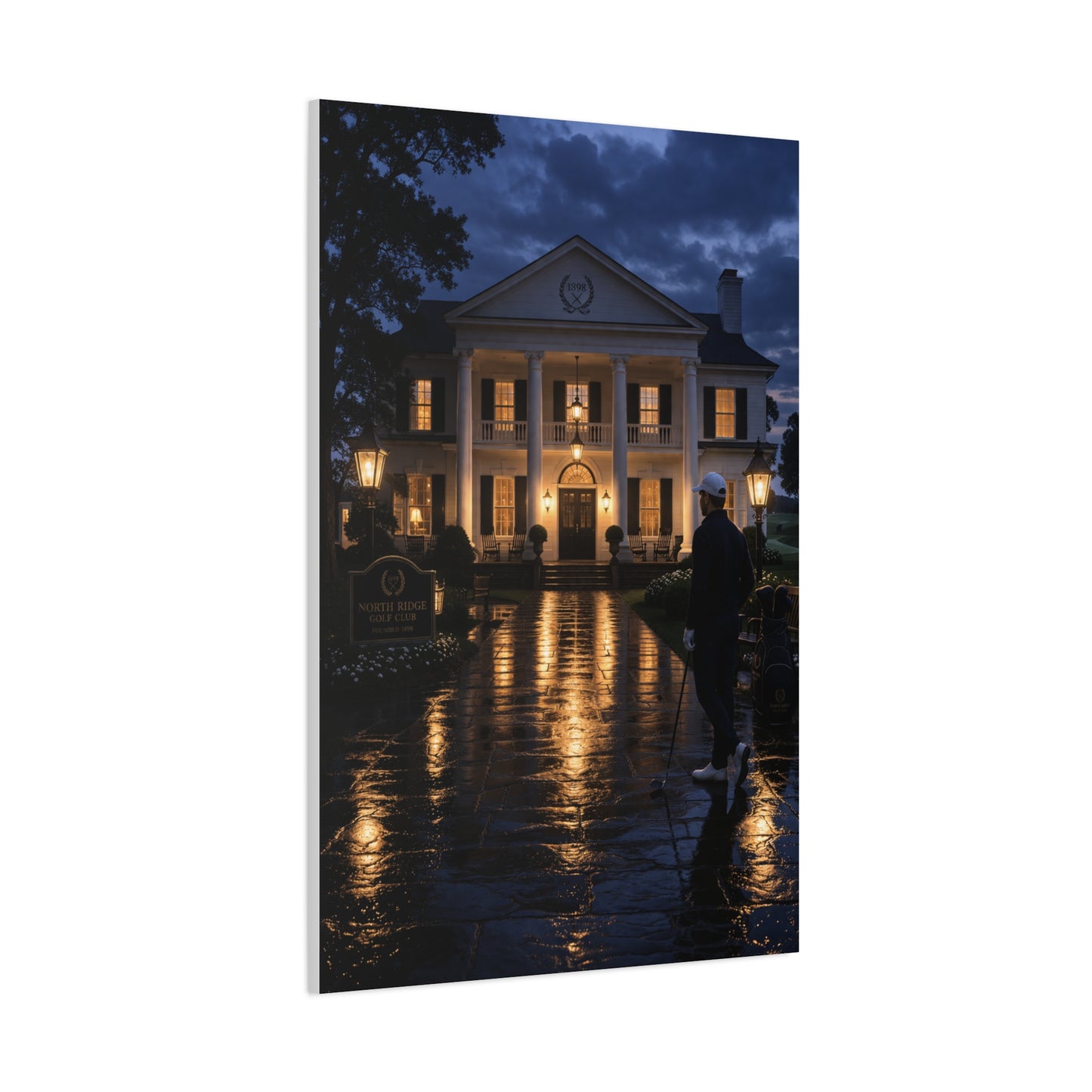 Grand Clubhouse Blue Hour Golf Wall Art & Canvas Print