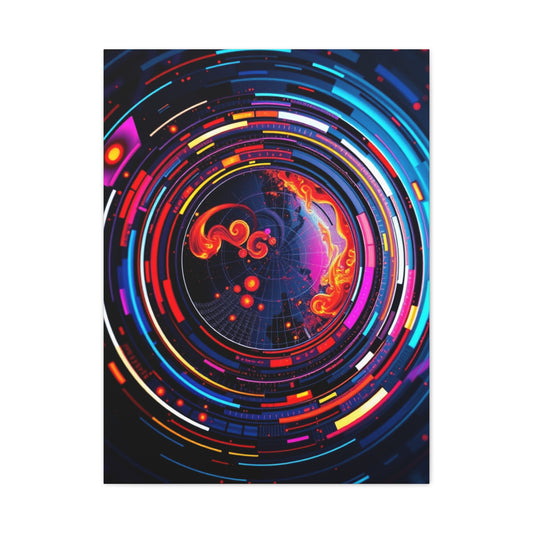 Vision Circular Abstract Art Art Wall Art & Canvas Print