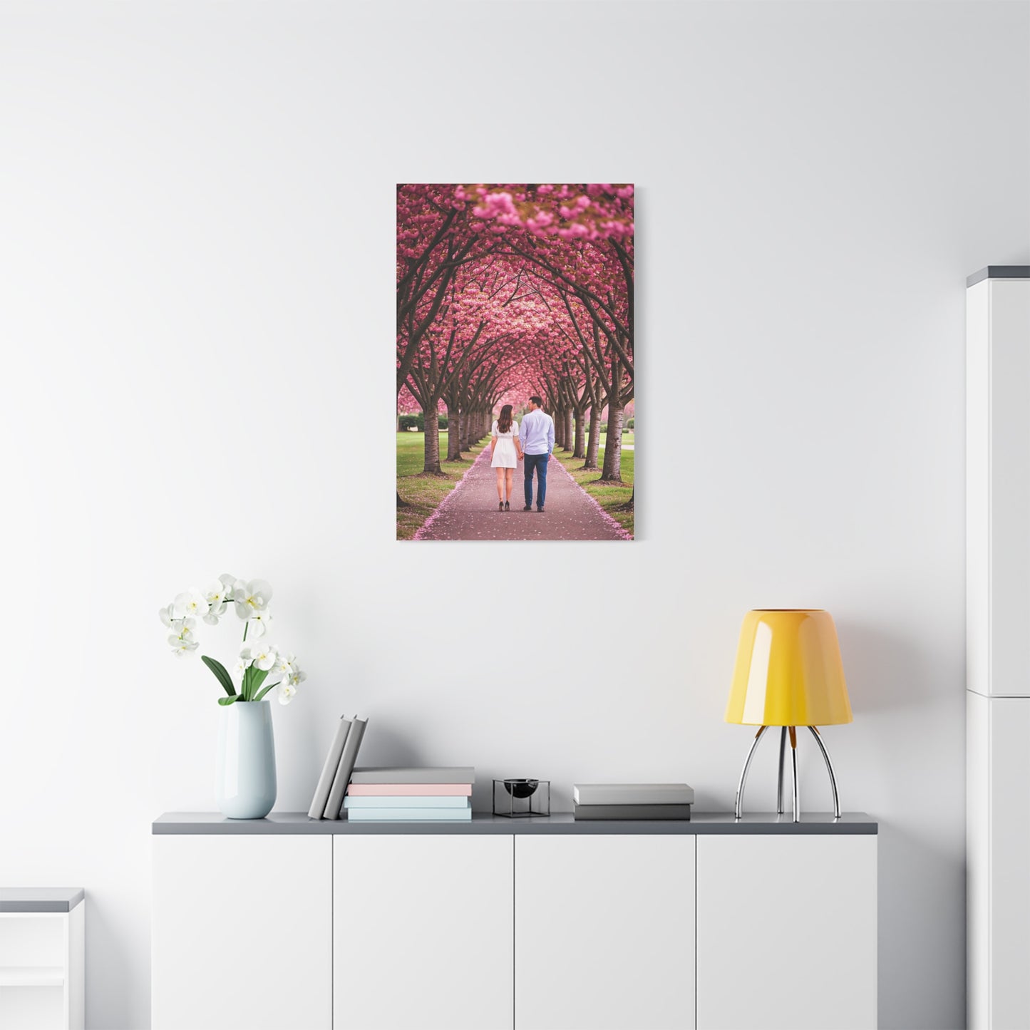 Romantic Sakura Tree Walk Wall Art & Canvas Prints