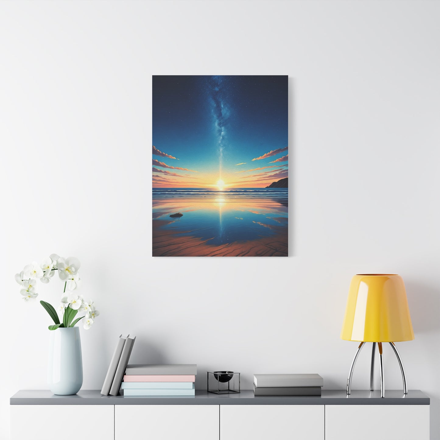 Starry Horizon Sunset Reflection Wall Art & Canvas Prints