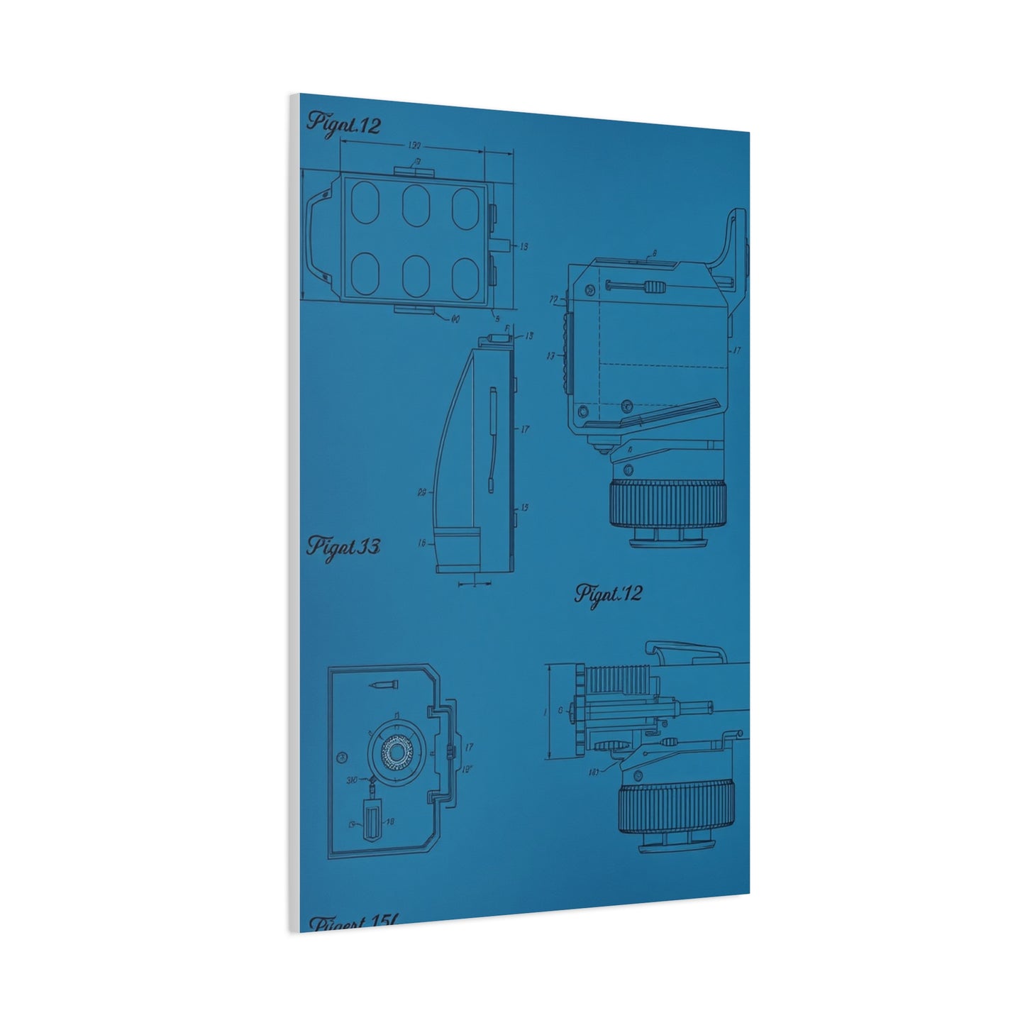 Blueprint & Patent Sketches Art Luxury Canvas Wall Art & Canvas Print