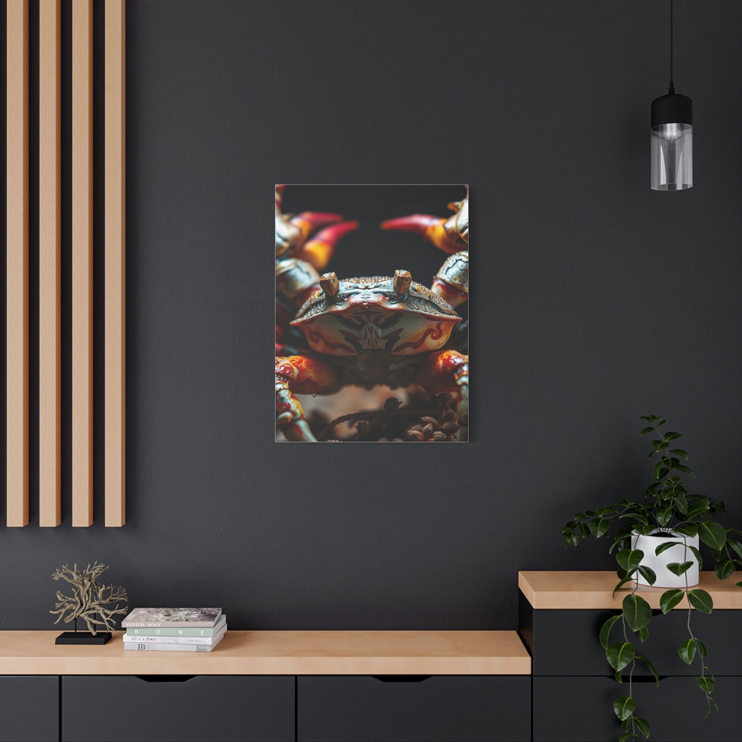 Crimson Crustacean Elegance Wall Art & Canvas Print