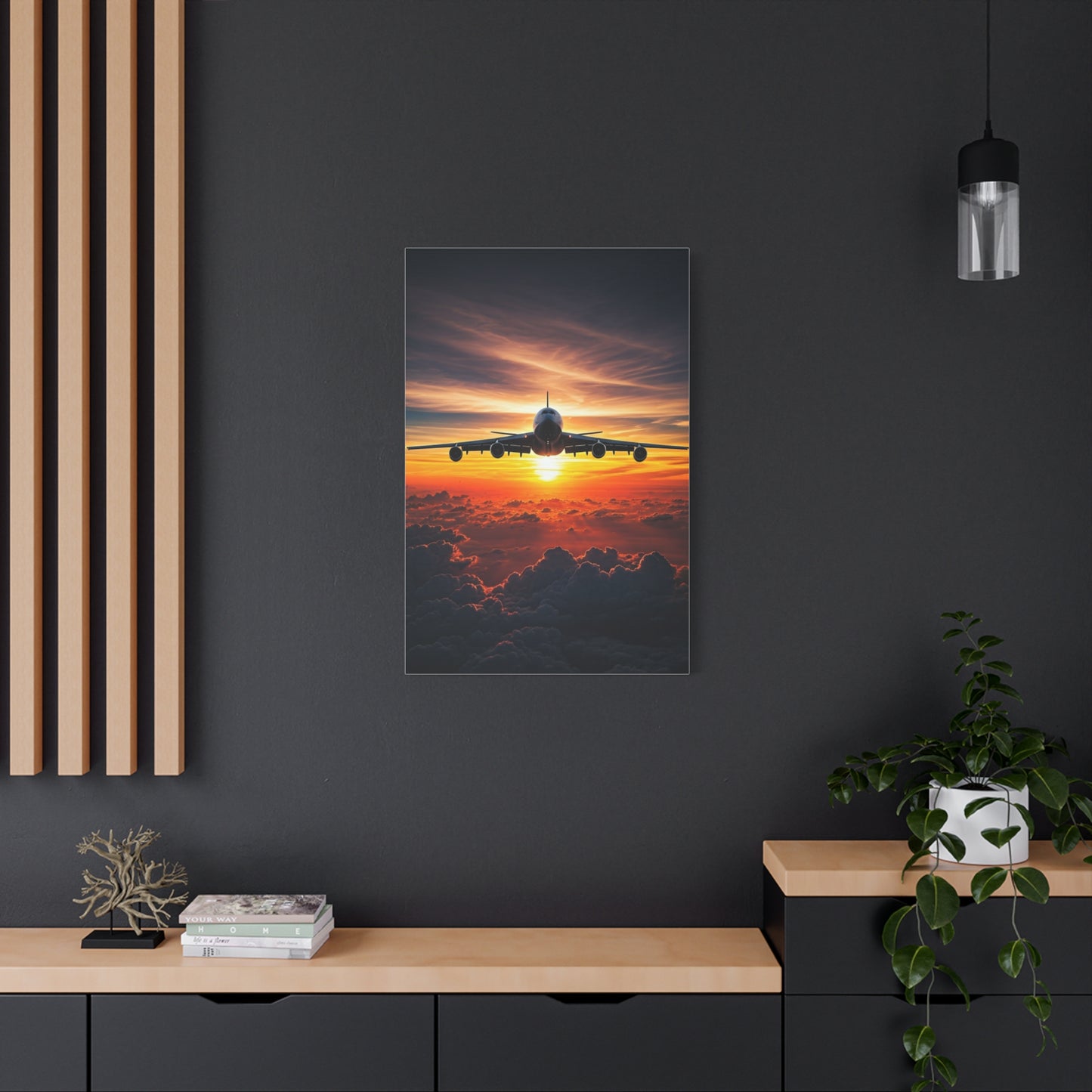 Sunset Flight Above the Clouds Wall Art & Canvas Prints