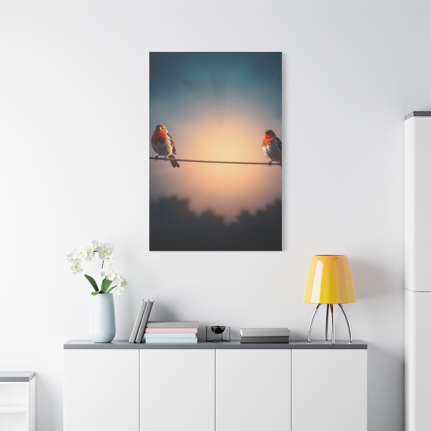 Birds On a Wire Art Luxury Canvas Wall Art & Canvas Print