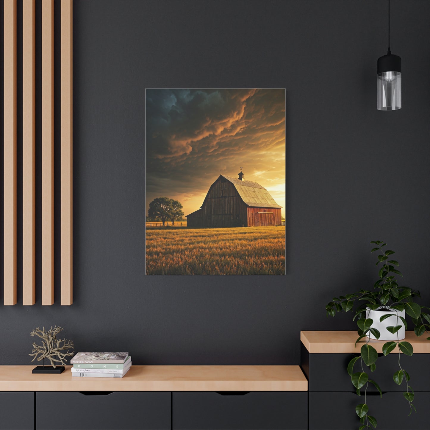 Sunset Prairie Barn Wall Art & Canvas Prints
