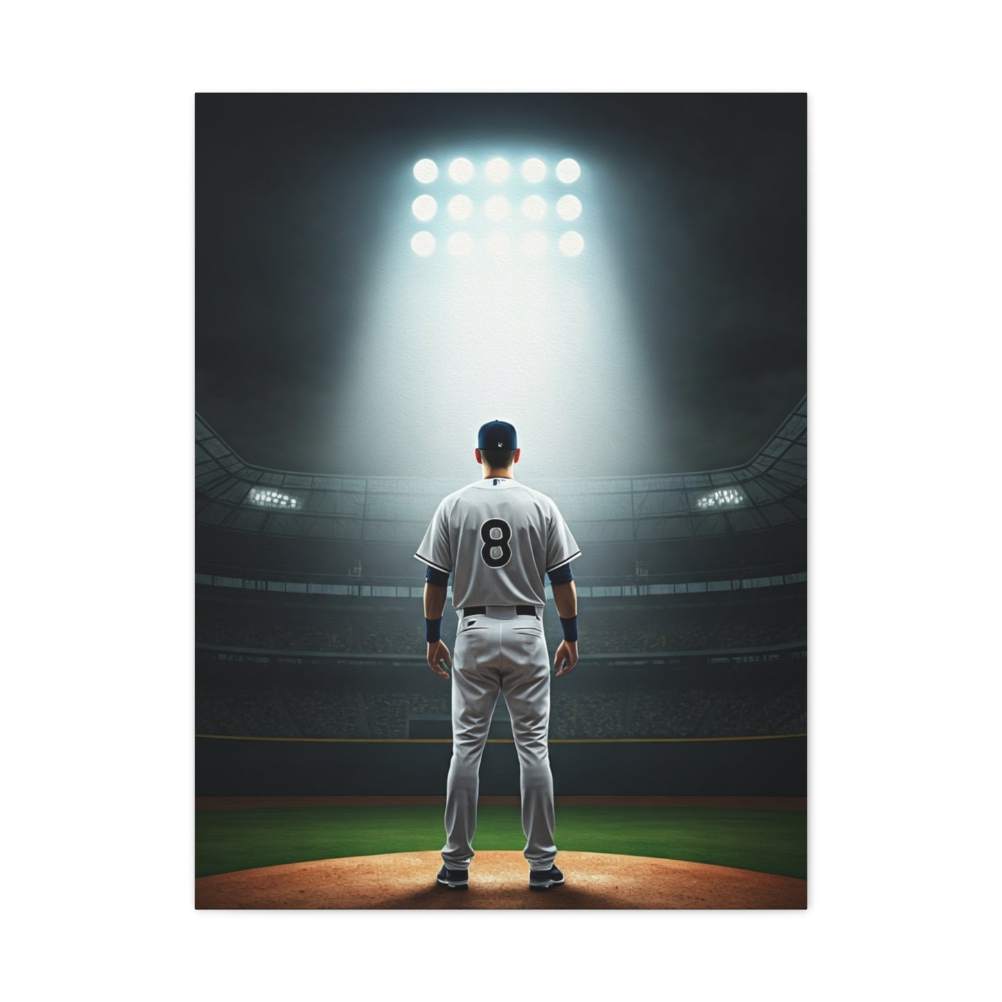 Stadium Spotlight Baseball Player Tribute Wall Art & Canvas Prints