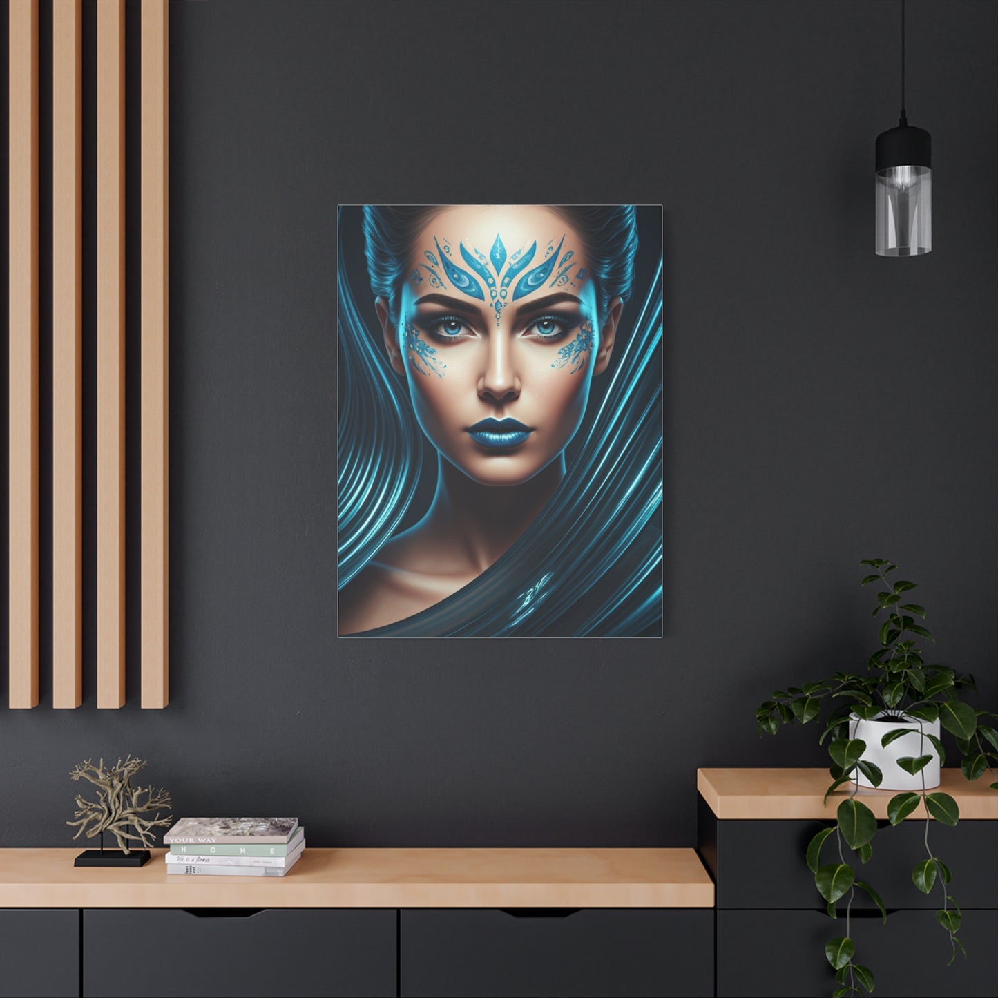 Mythic Blue Empress Portrait Wall Art & Canvas Prints