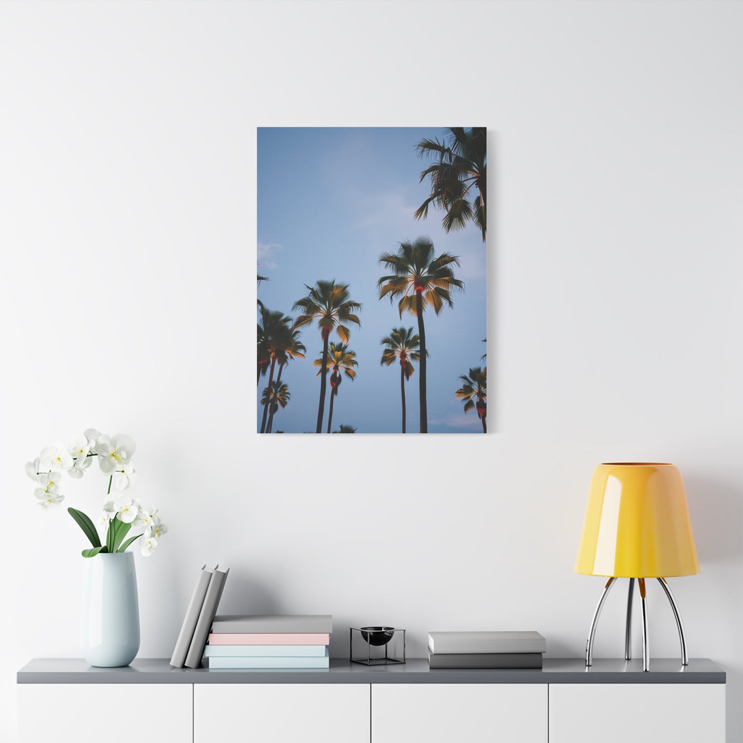 Elysian Palms Portrait Wall Art & Canvas Print