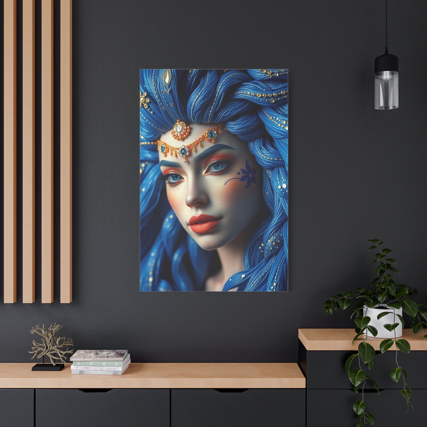 Blue & Gold Art Luxury Canvas Wall Art & Canvas Print
