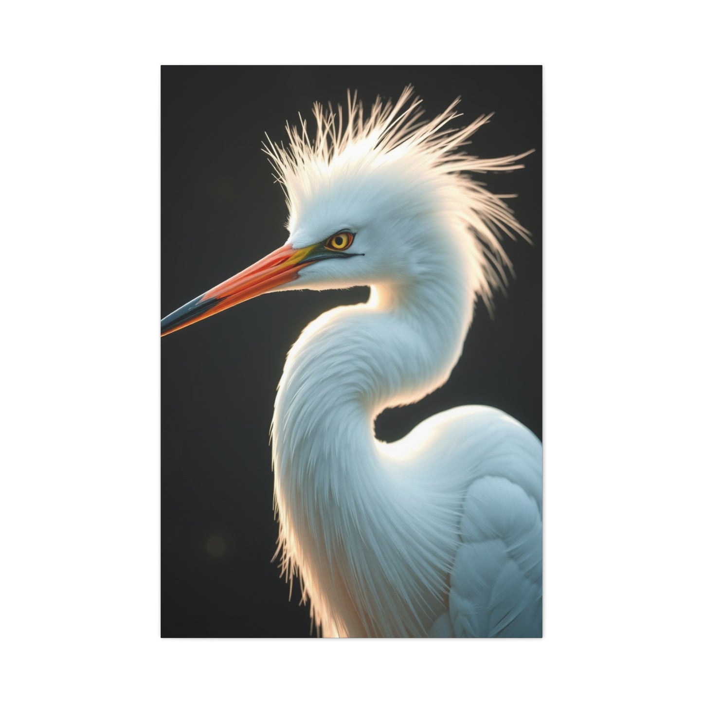 Vision Egret Art Art Wall Art & Canvas Print