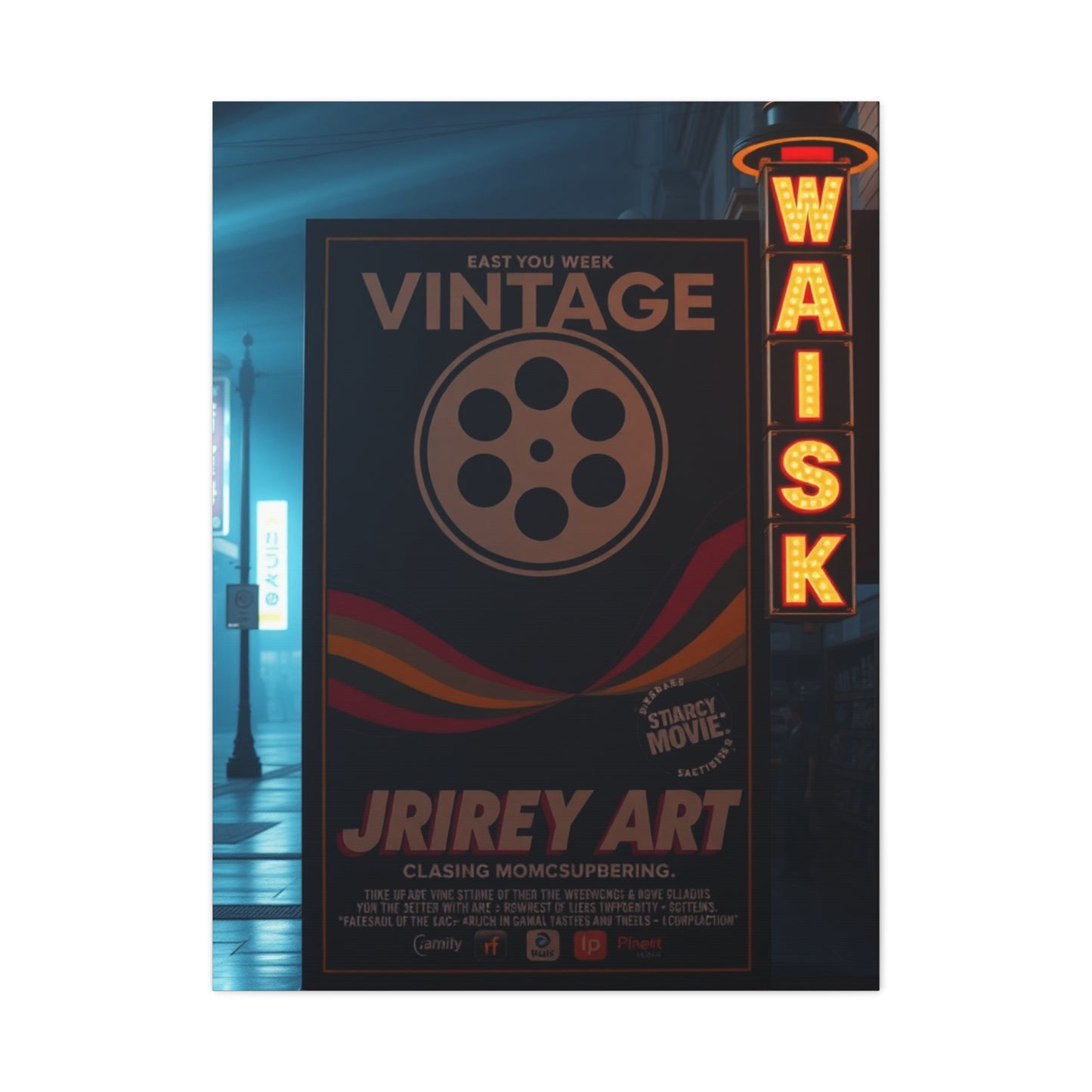 Vintage Movie Posters Art Refined Canvas Wall Art & Canvas Print