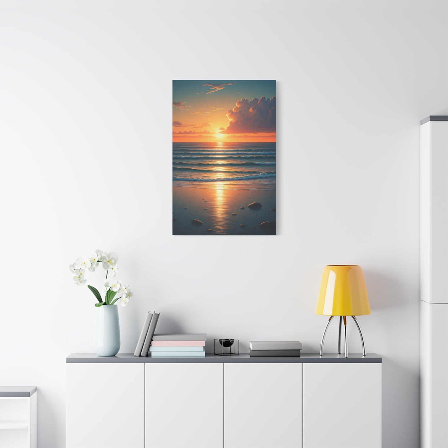 Sunset Tide Glow Coastal Wall Art & Canvas Prints