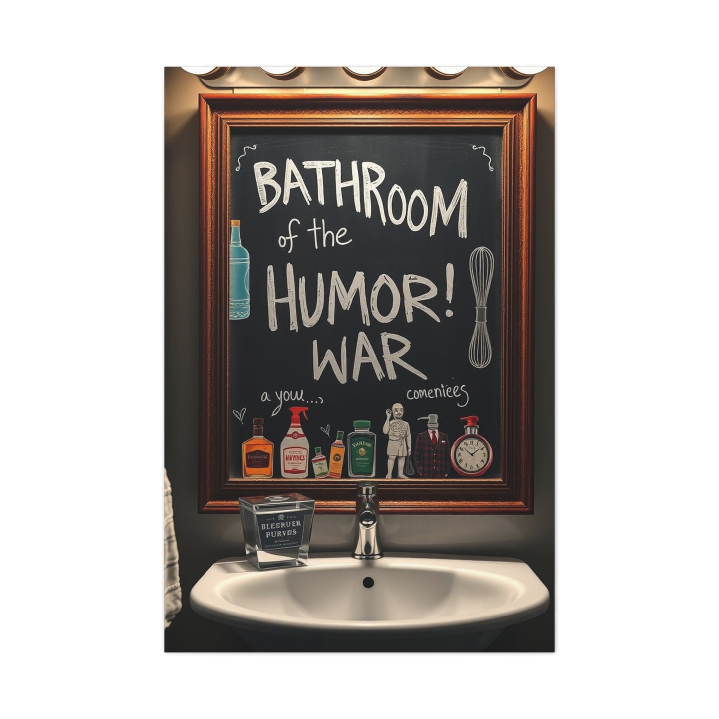 Bathroom Humor Art Luxury Canvas Wall Art & Canvas Print