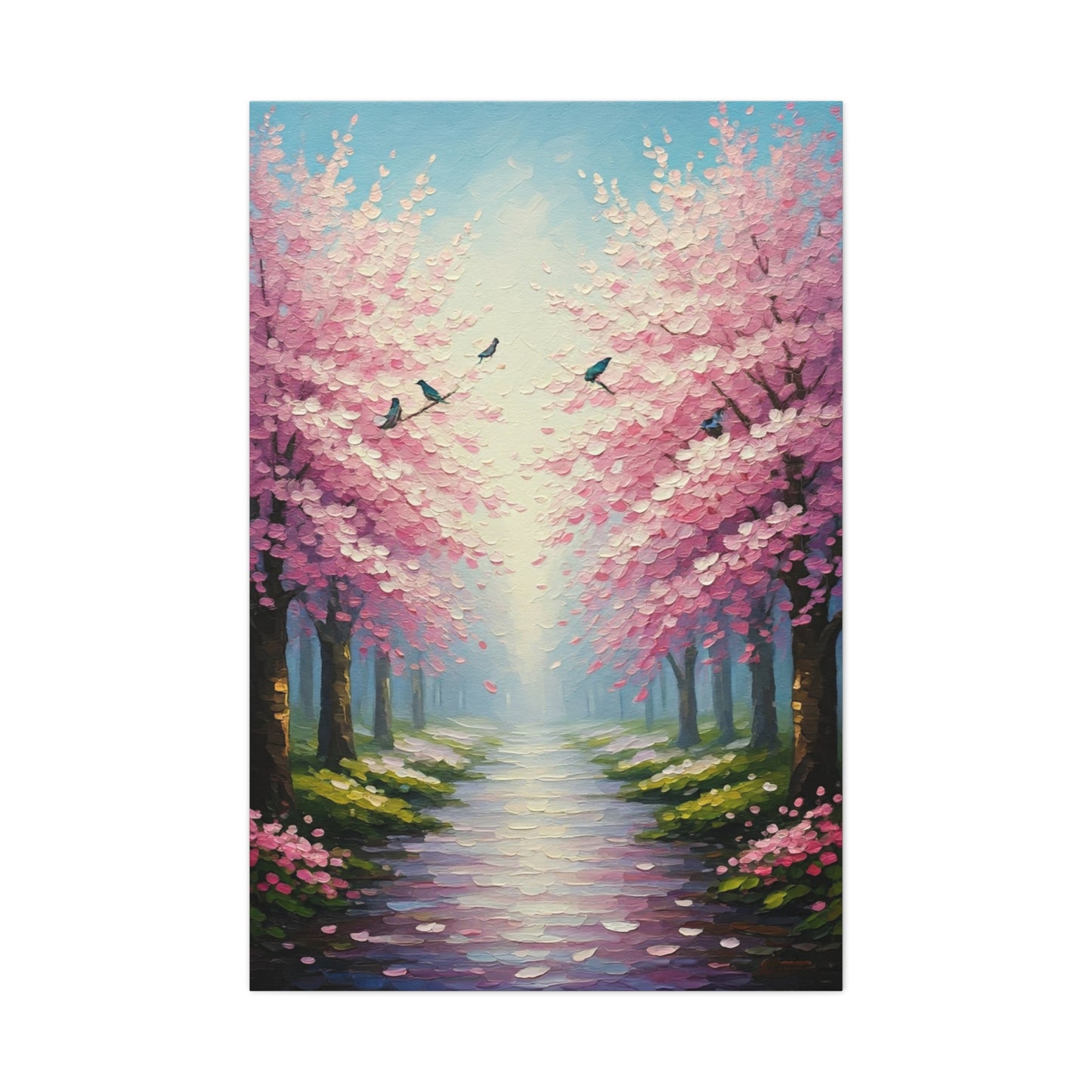 Contemporary Sakura Garden Painting Wall Art & Canvas Prints