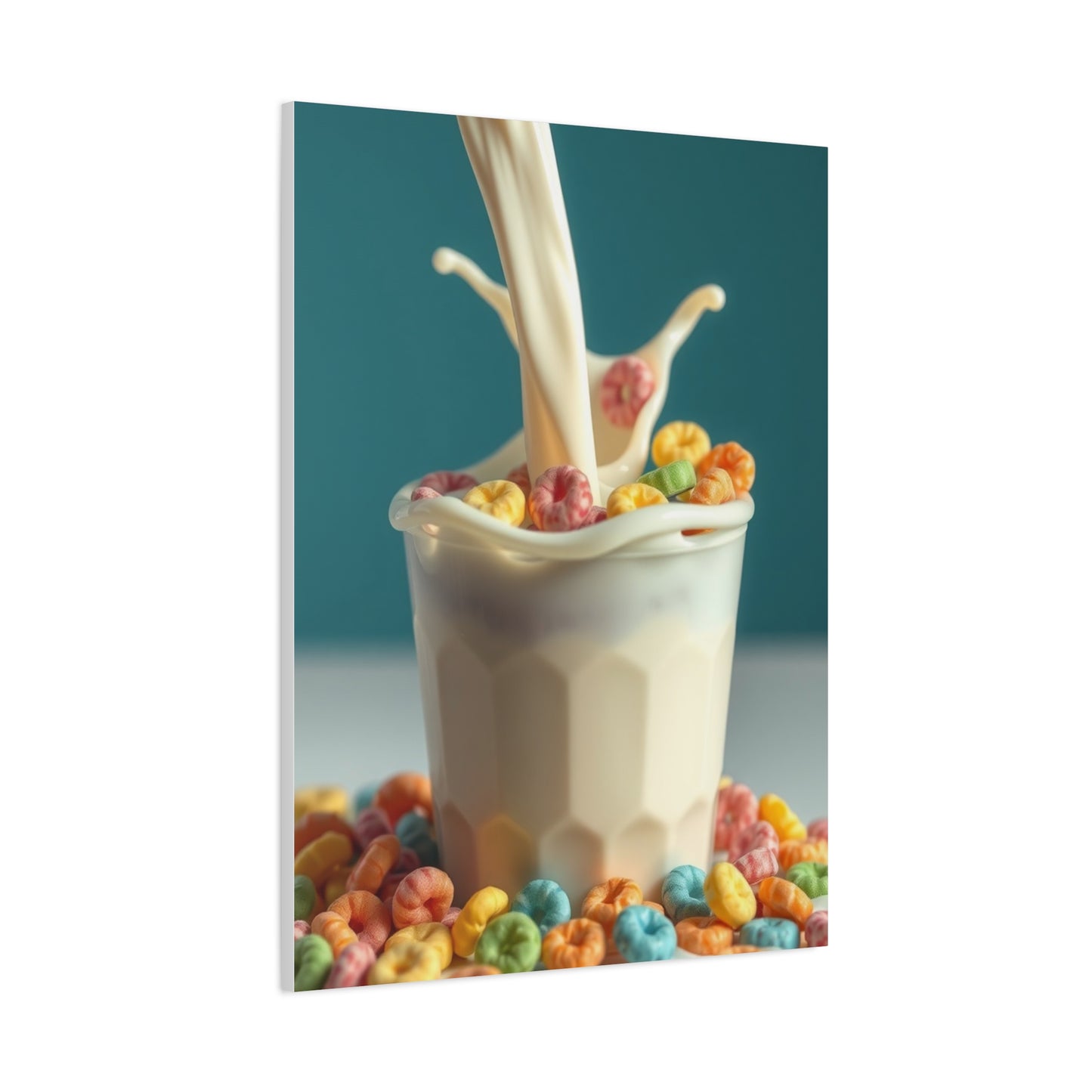 Ethereal Loops in Cream Canvas Wall Art & Canvas Print