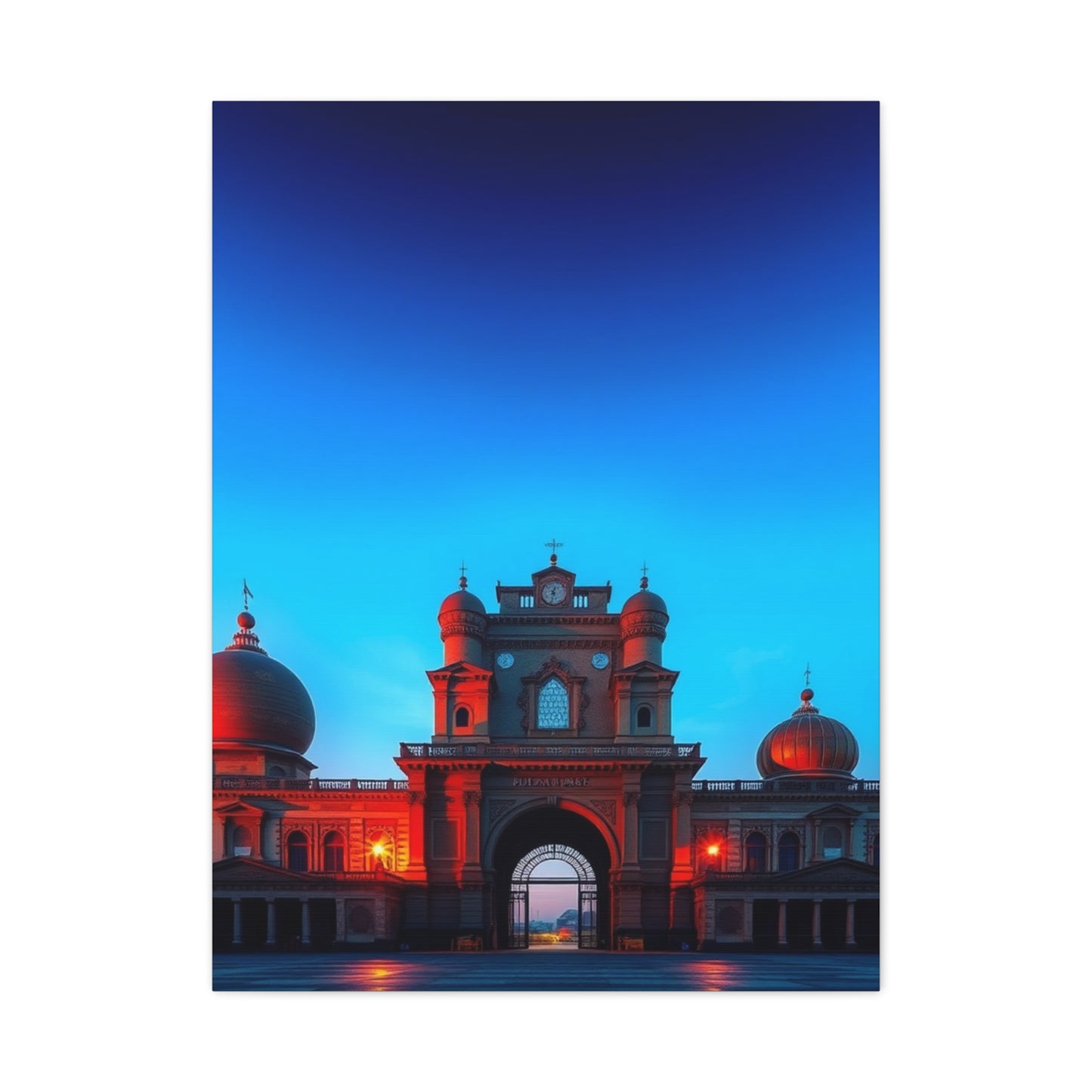 Regal Blue and Clay Fusion Wall Art & Canvas Print