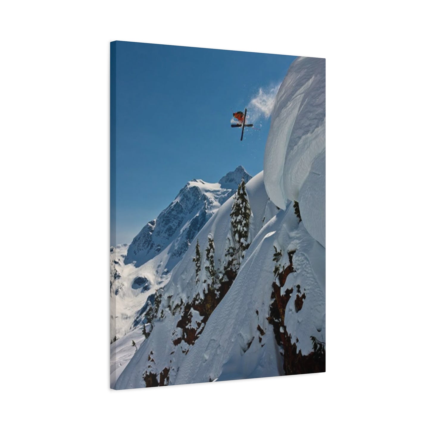 Ski Jumping From Snow Mountain Wall Art & Canvas Prints