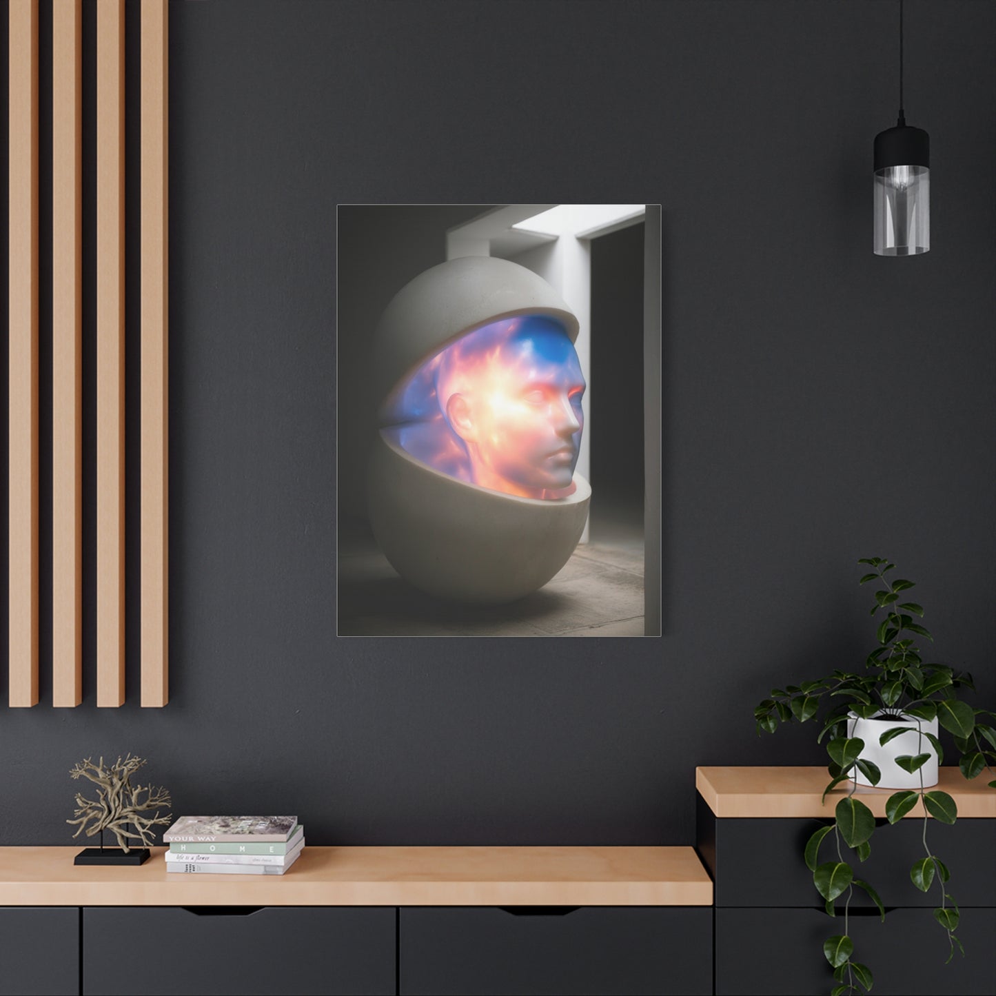Surreal Cosmic Mind Sculpture Wall Art & Canvas Print