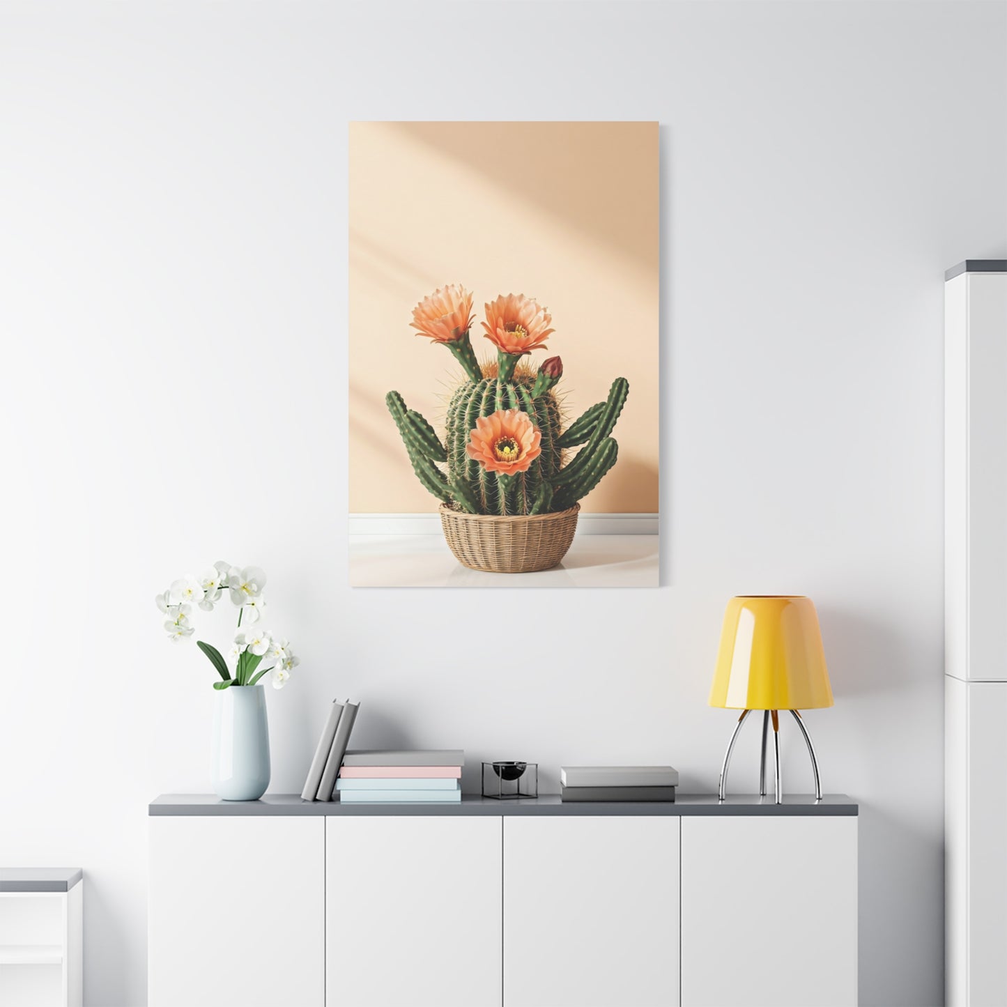 Blooming Desert Barrel Cactus Wall Art & Canvas Prints