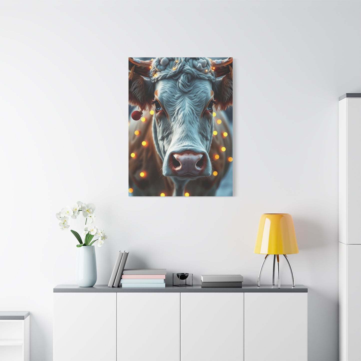Vision Christmas Cow Art Art Wall Art & Canvas Print