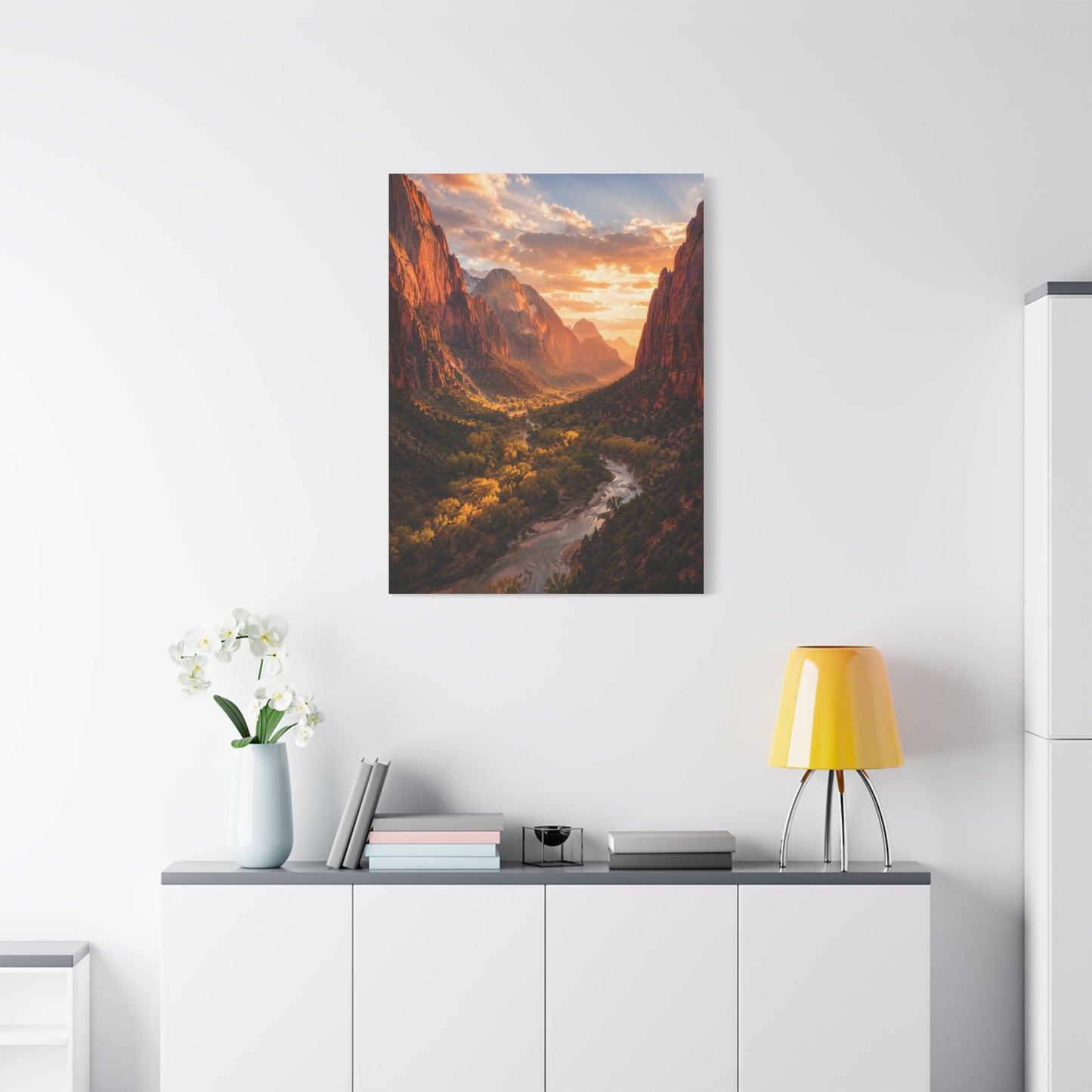 Zion Canyon Sunset Vista Southwest Wall Art & Canvas Print