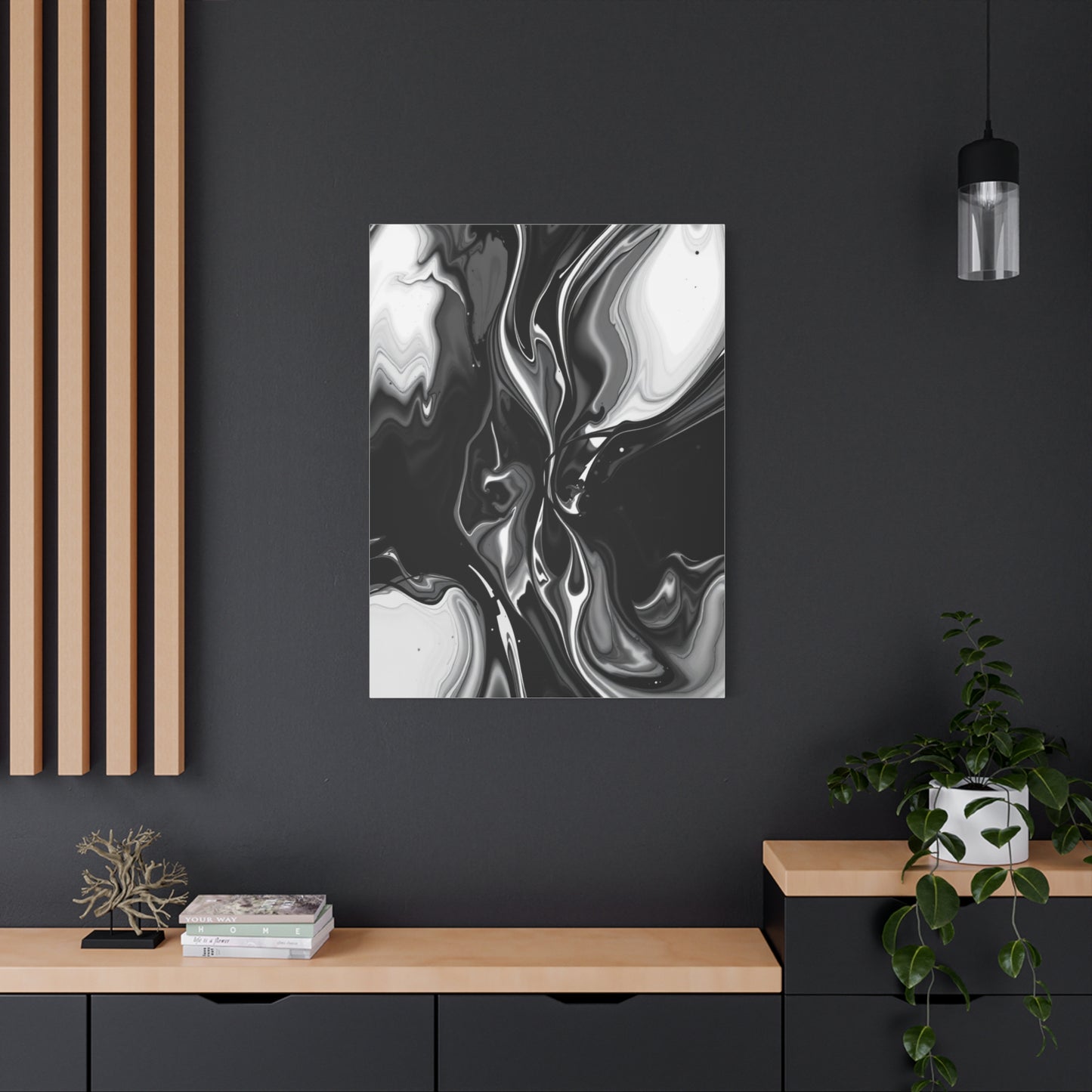 Masterpiece Black and White Abstract Art Vision Wall Art & Canvas Print