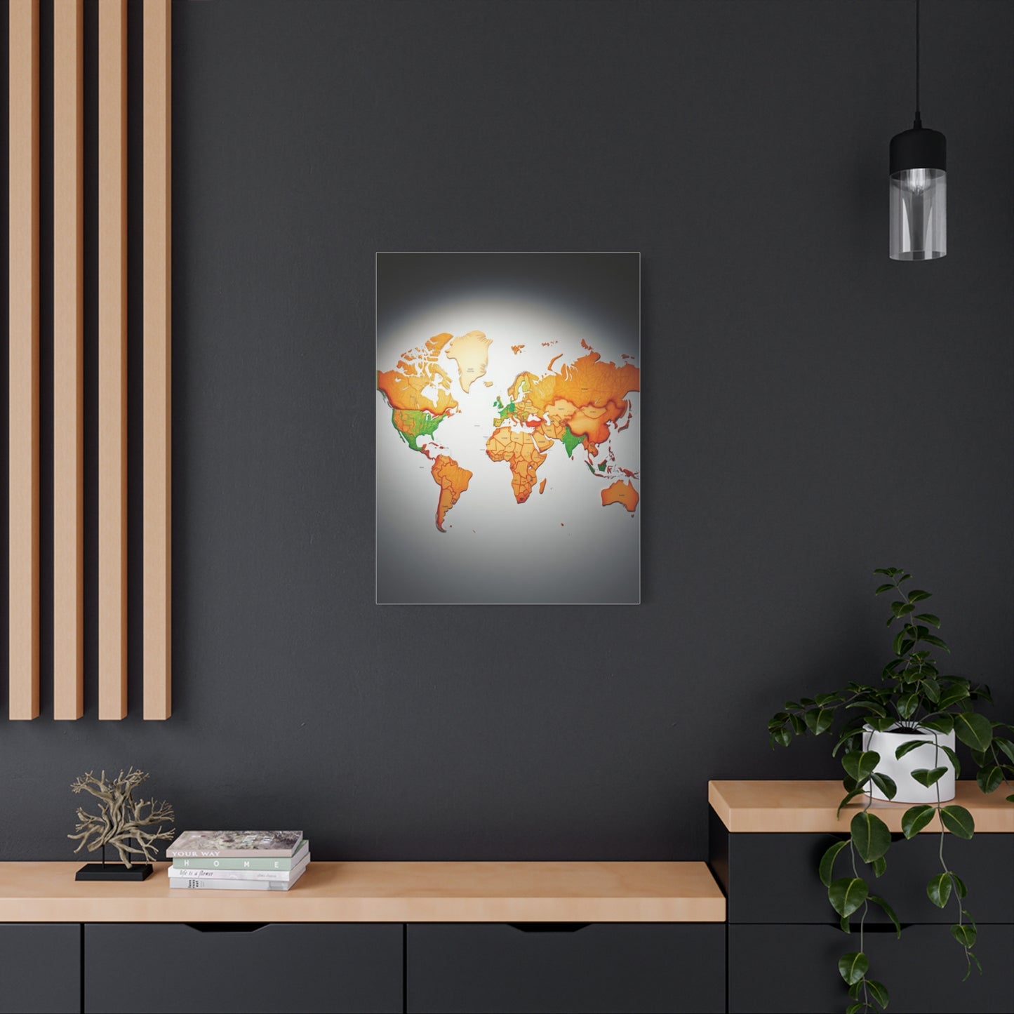 Vision World Map Art Art Wall Art & Canvas Print