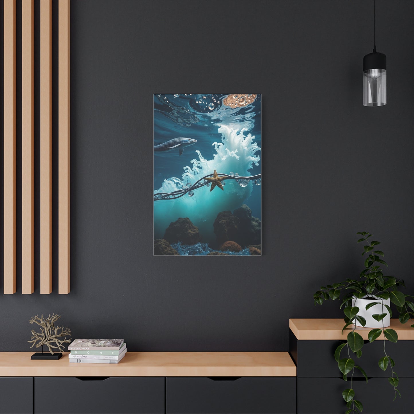 Sapphire Serenity Canvas Wall Art & Canvas Print