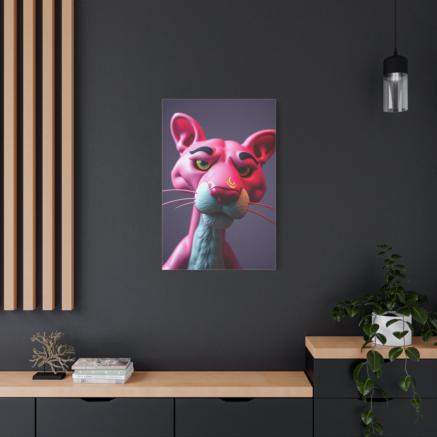 Ruby Feline Elegance Wall Art & Canvas Print